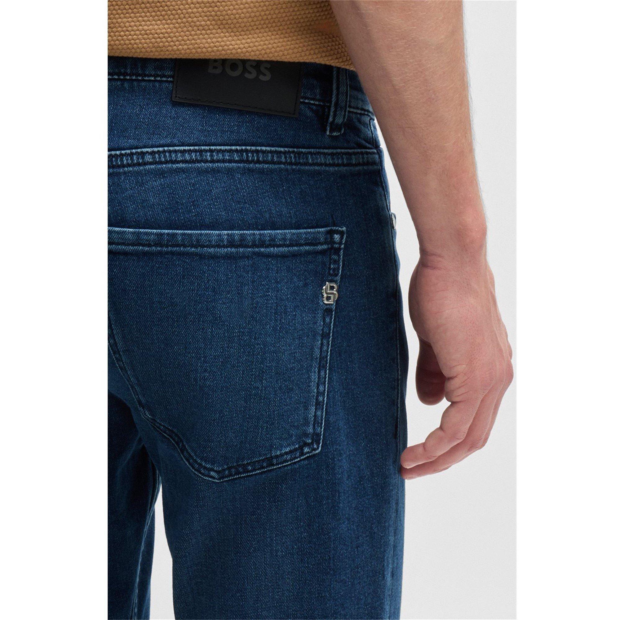 Navy 416 - Boss - Men's HBB Delaware3Slm Slim-fit Jeans - 5