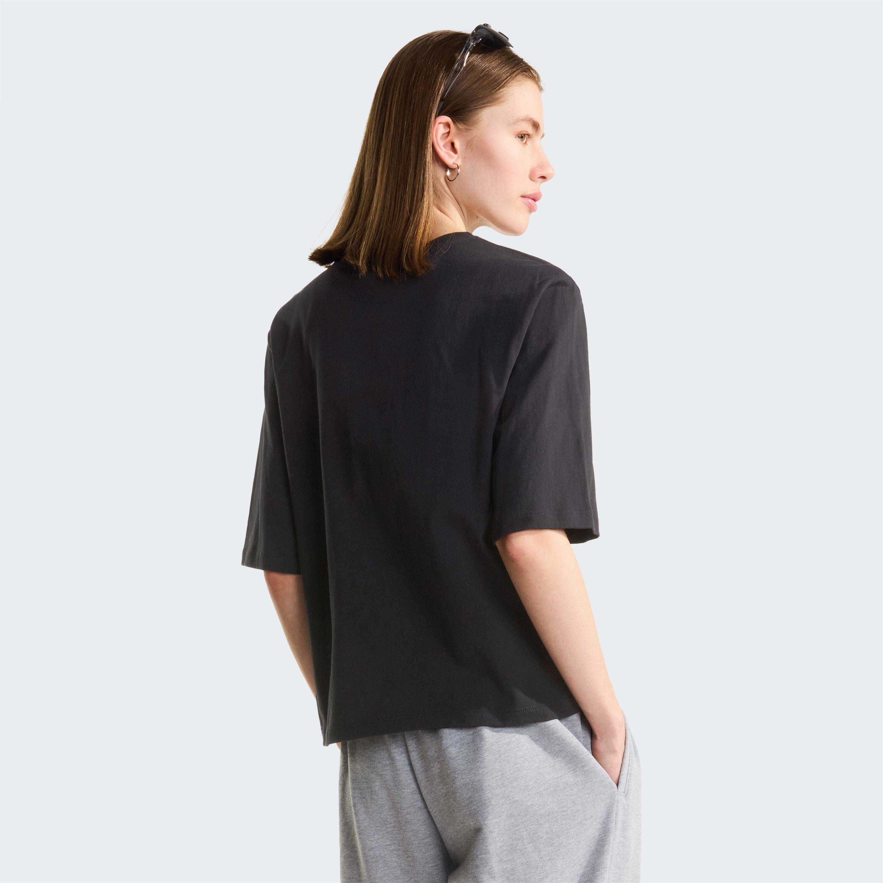 Tnf Black - The North Face - TNF Essential Simple Dome Boxy Relaxed T-Shirt Womens - 4