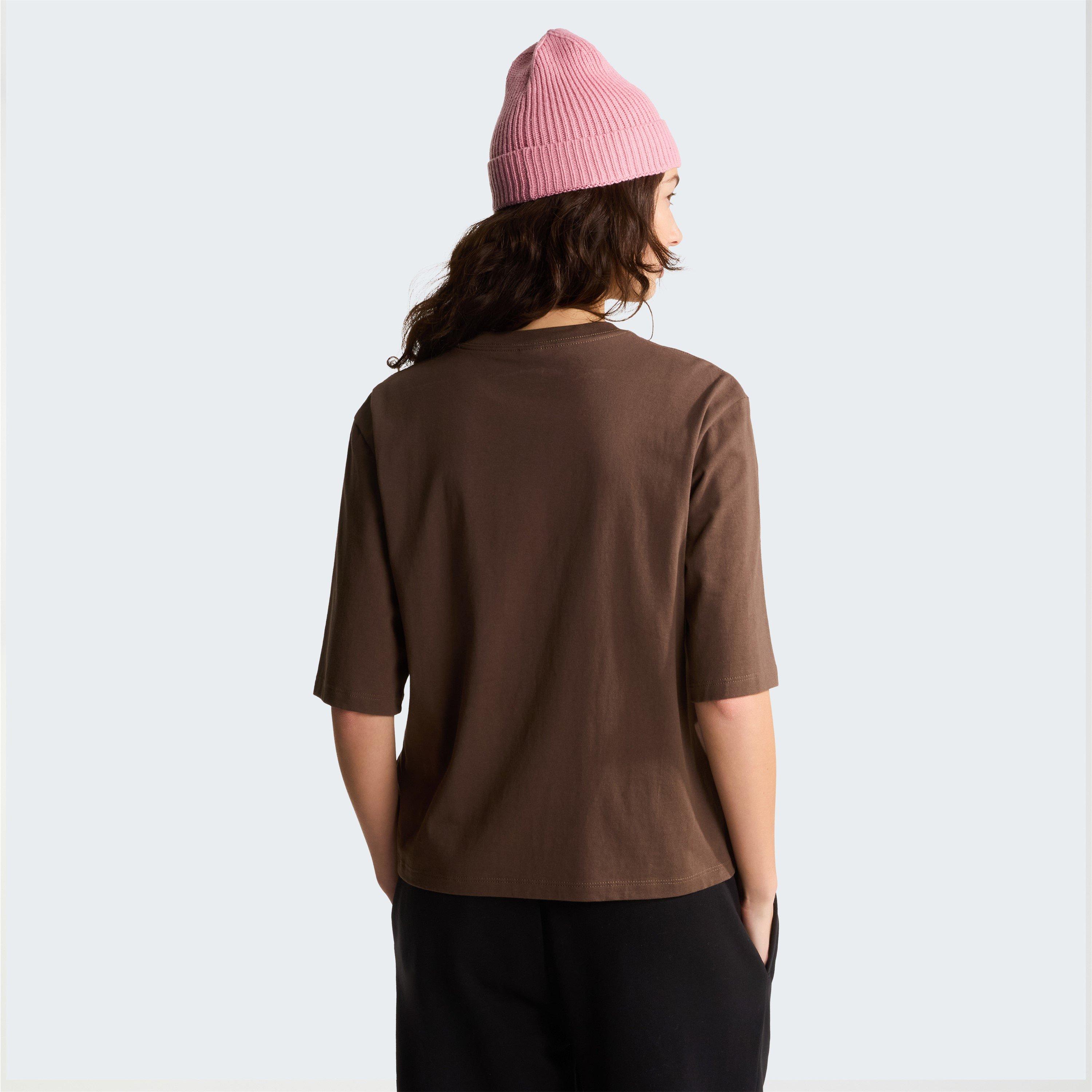 Røgfarvet Brun - The North Face - TNF Essential Simple Dome Boxy Relaxed T-Shirt Womens - 4