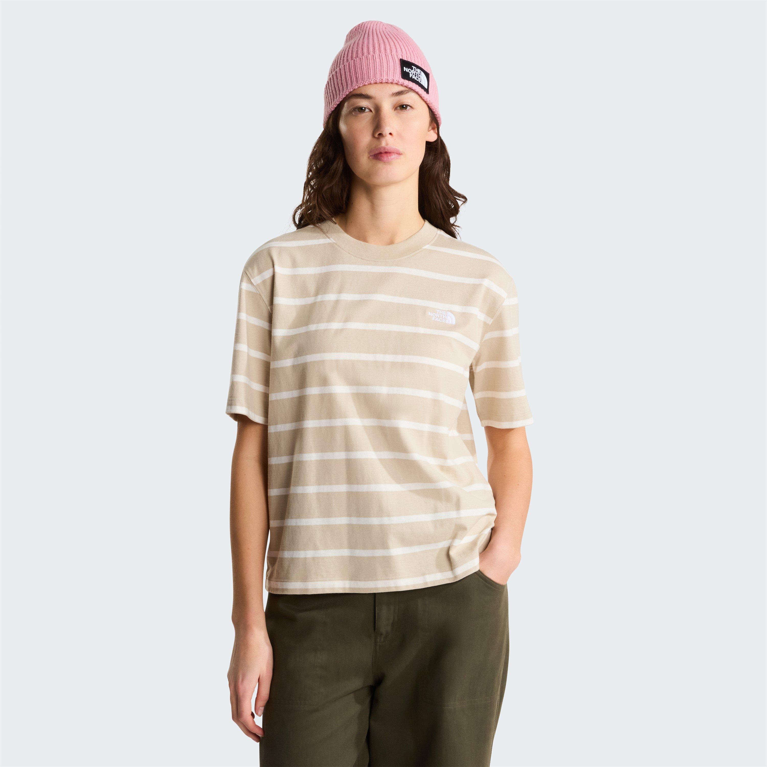 Taupe Stripe - The North Face - TNF Vista Tee Womens - 3