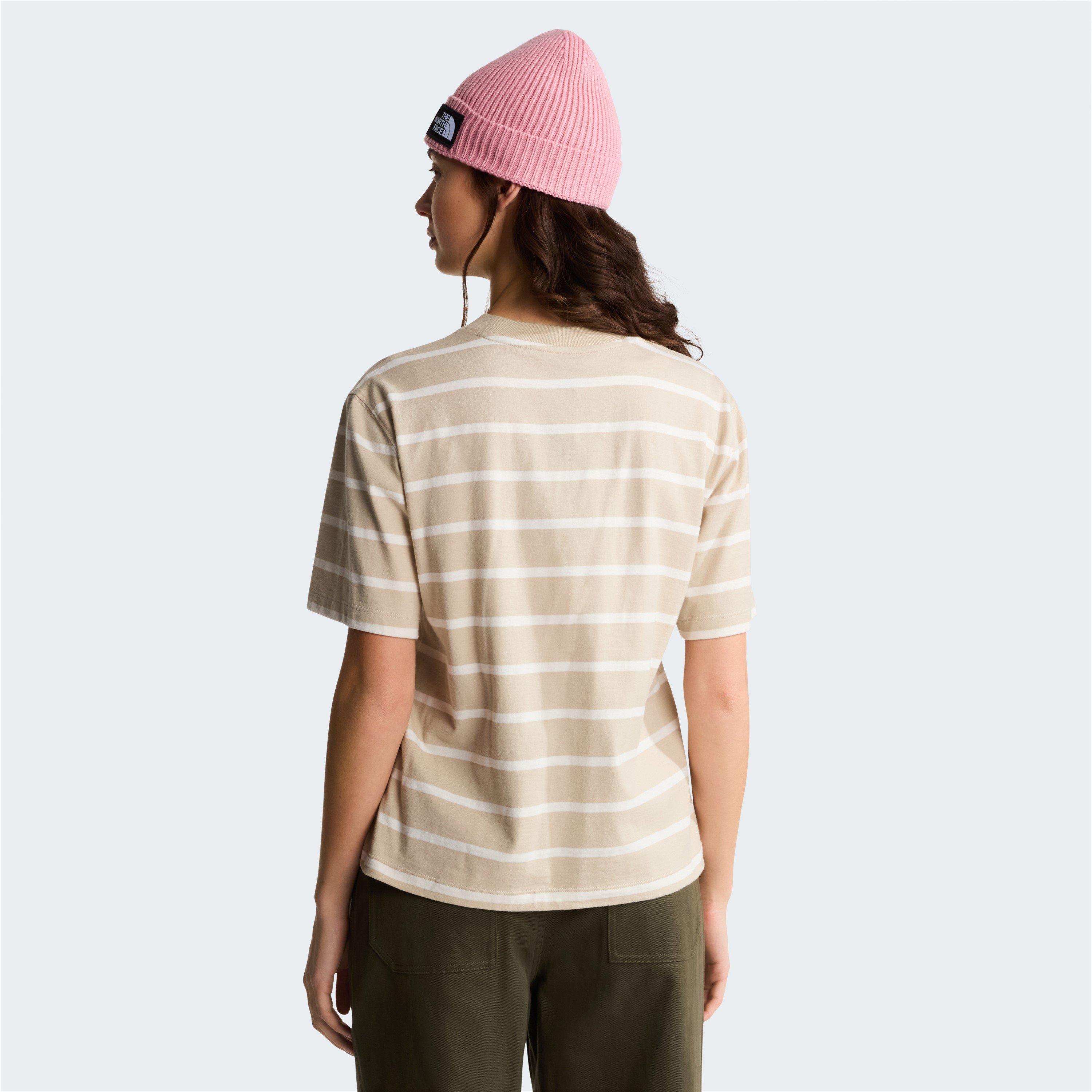 Taupe Stripe - The North Face - TNF Vista Tee Womens - 4