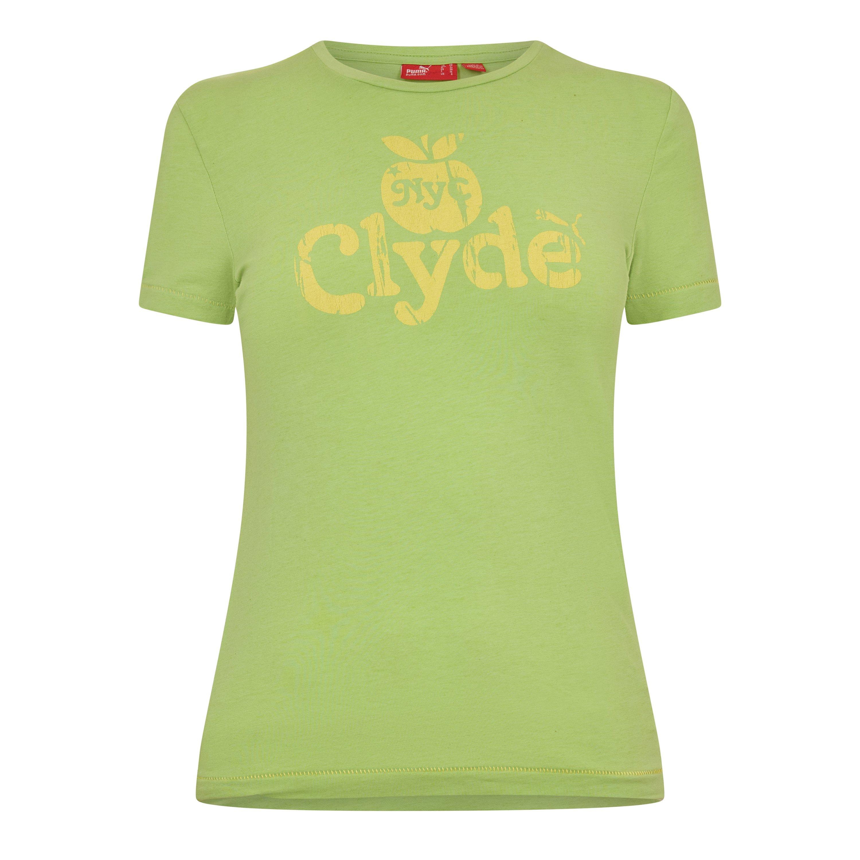 Puma Women's Clyde Lux Tee - Green - 14 (L)