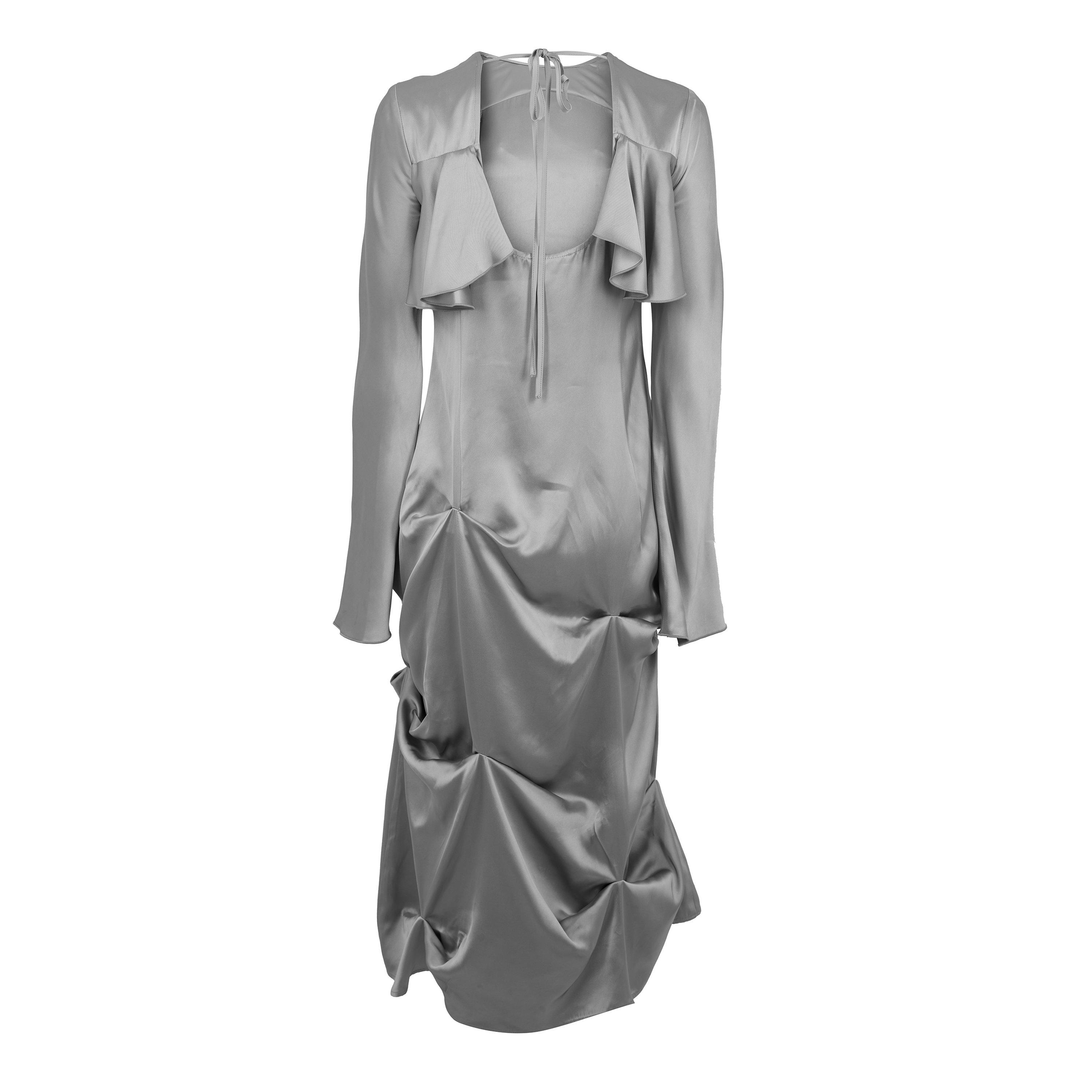 Mirage Gray - Ganni - Ganni Satin Maxi Dre Ld62 - 2