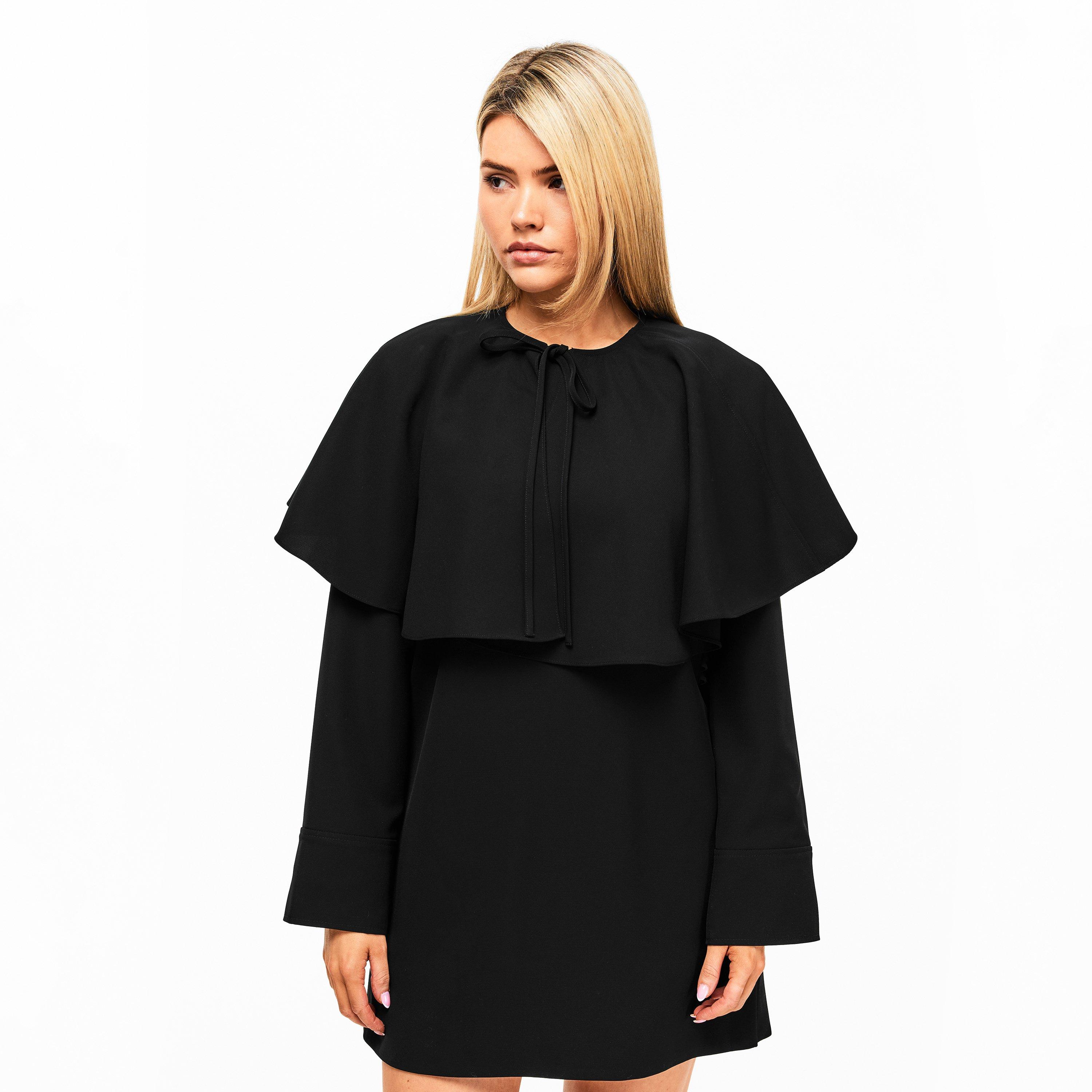 Black - Ganni - Women's Suiting Circle Mini Dress - 3