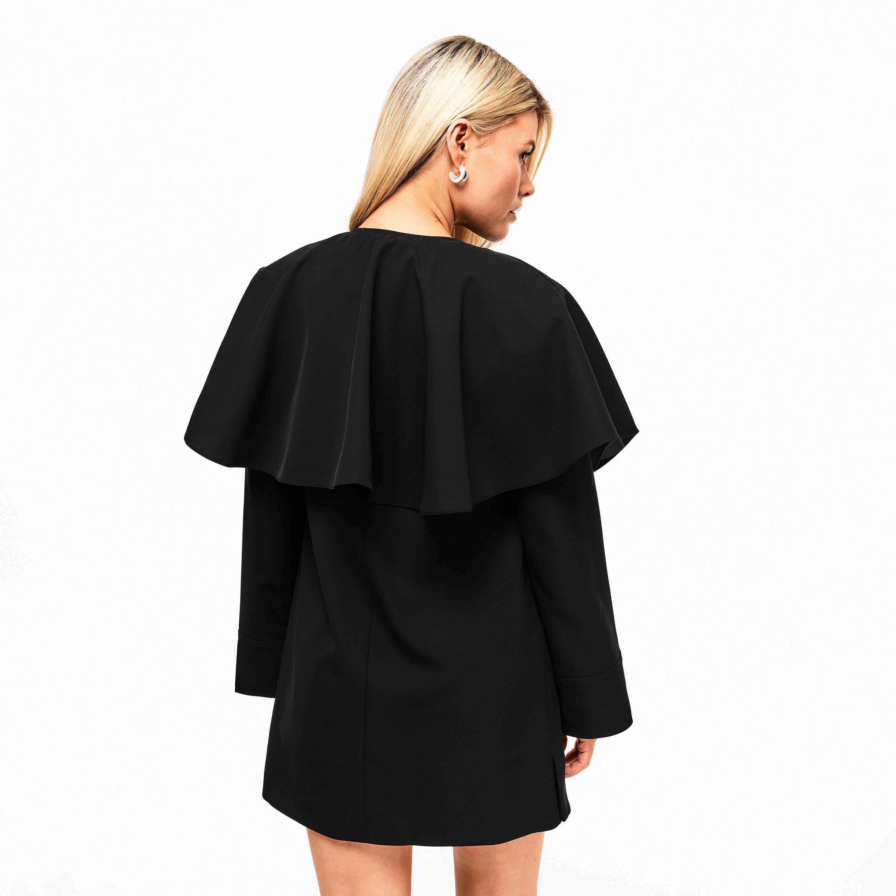 Black - Ganni - Women's Suiting Circle Mini Dress - 4