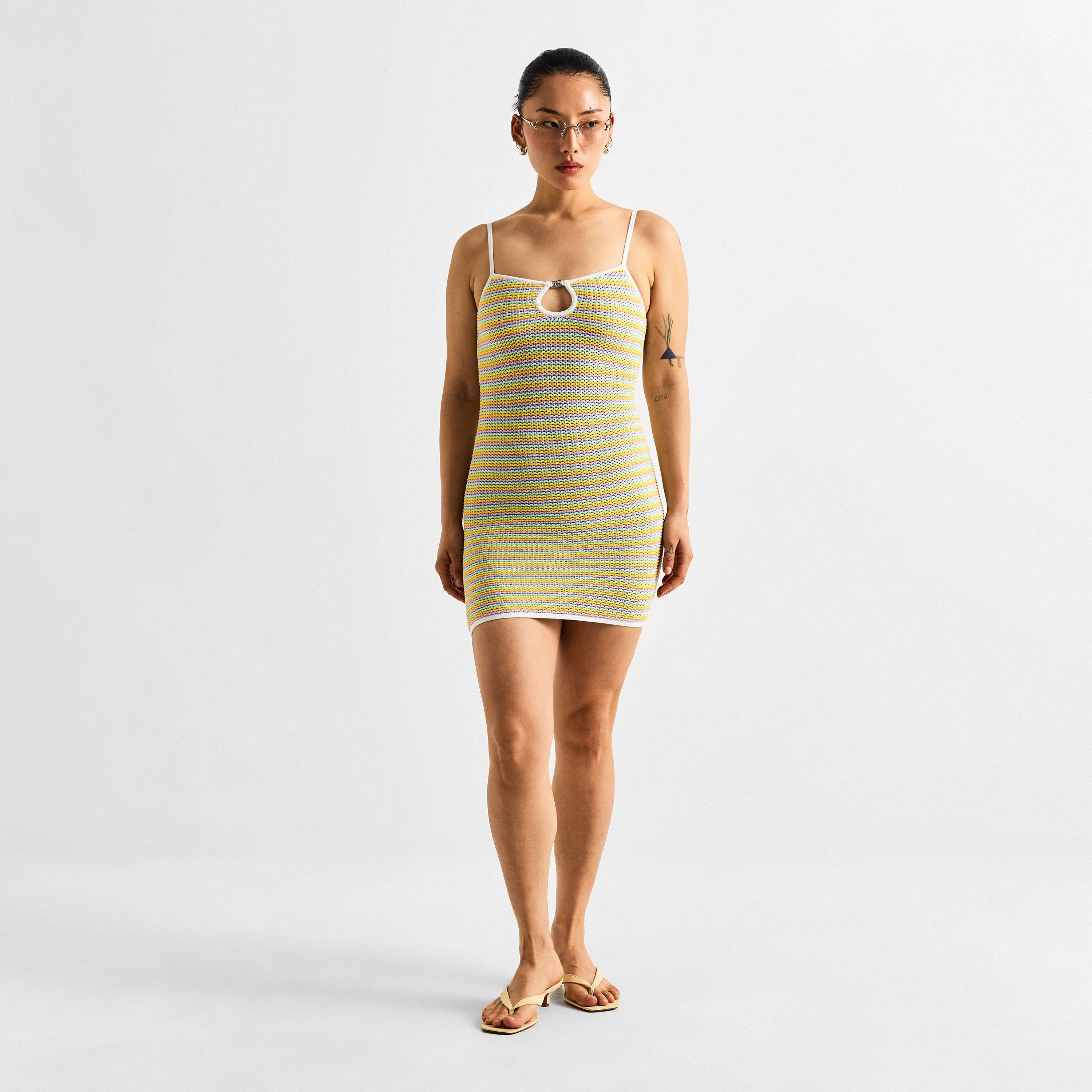 Green - Casablanca - Women's Crochet Mini Dress - 6