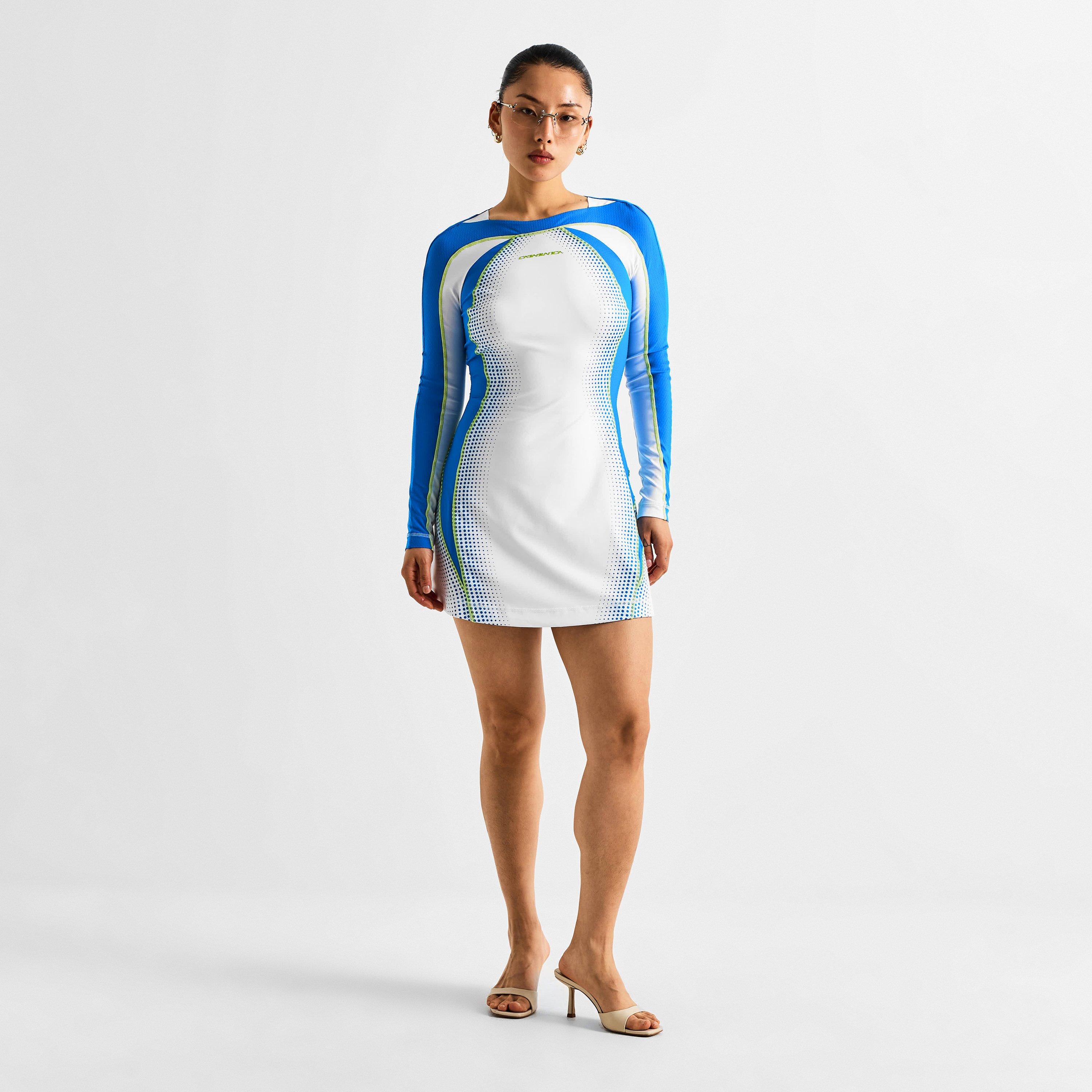 White - Casablanca - Women's Printed Mini Dress - 6
