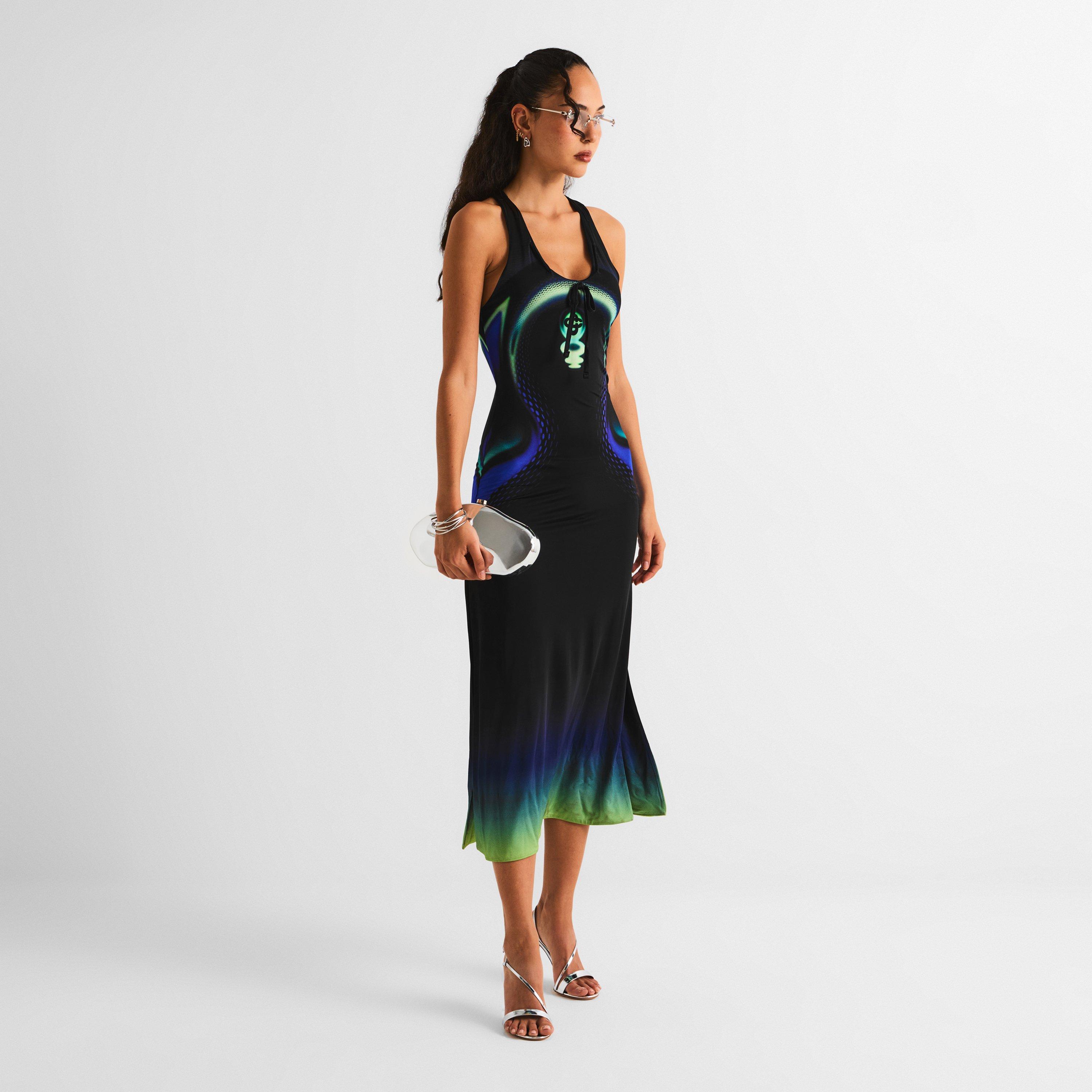 Black - Casablanca - Women's Slinky Long Maxi Dress - 6