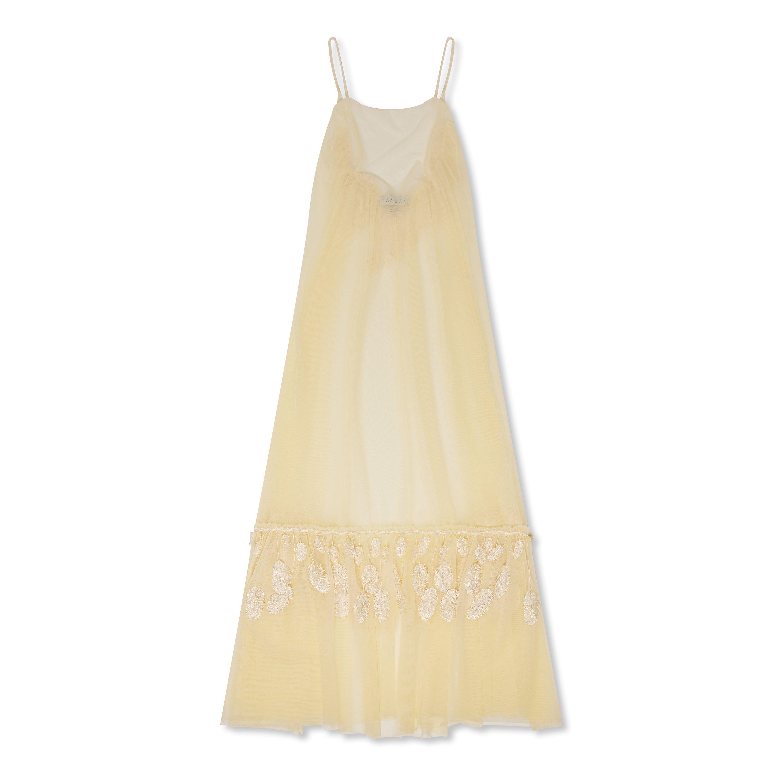 Almond - Isabel Beachwear - Women's Joy Plumage Long Maxi Dress - 1