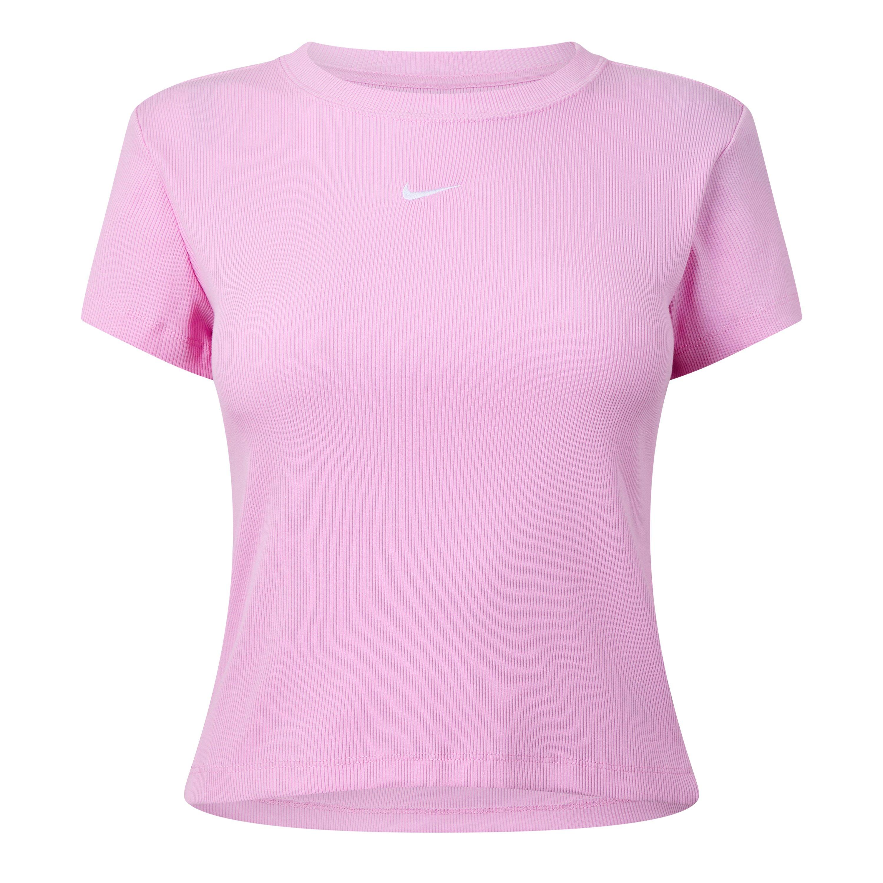 Pink Rise/White - Nike - Women's Ribbed T-Shirt - 1