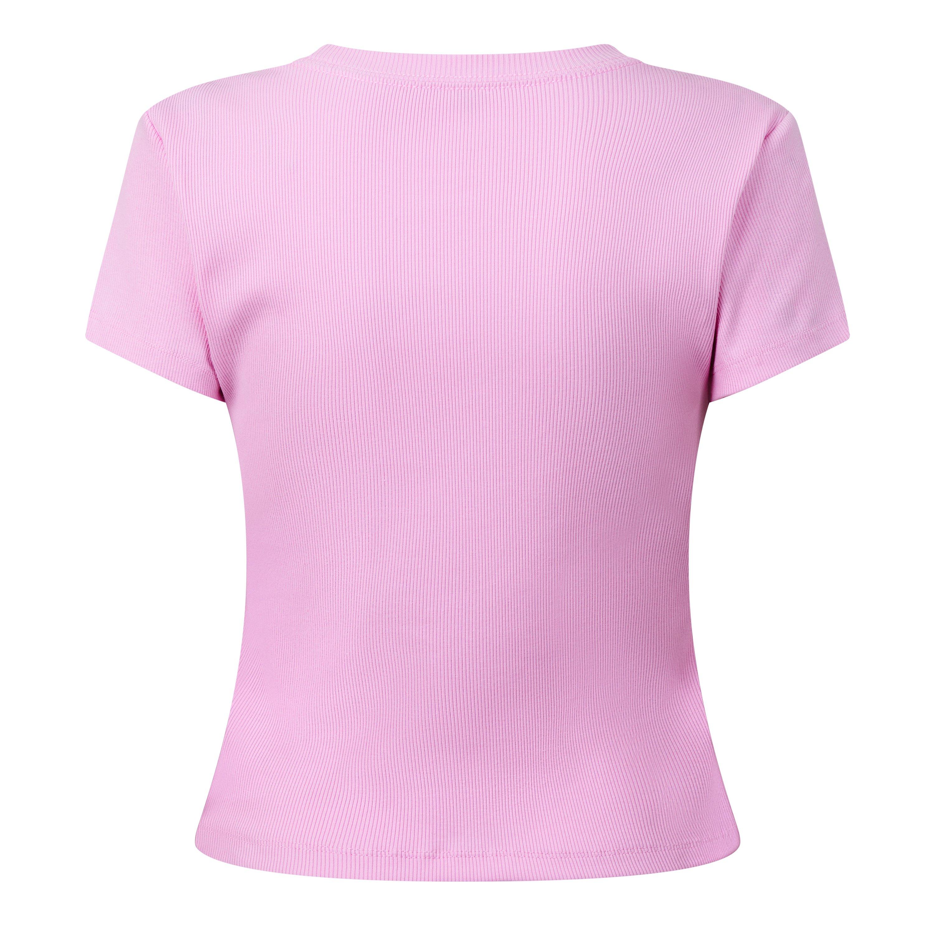 Roze Stijging/Wit - Nike - Women's Ribbed T-Shirt - 2