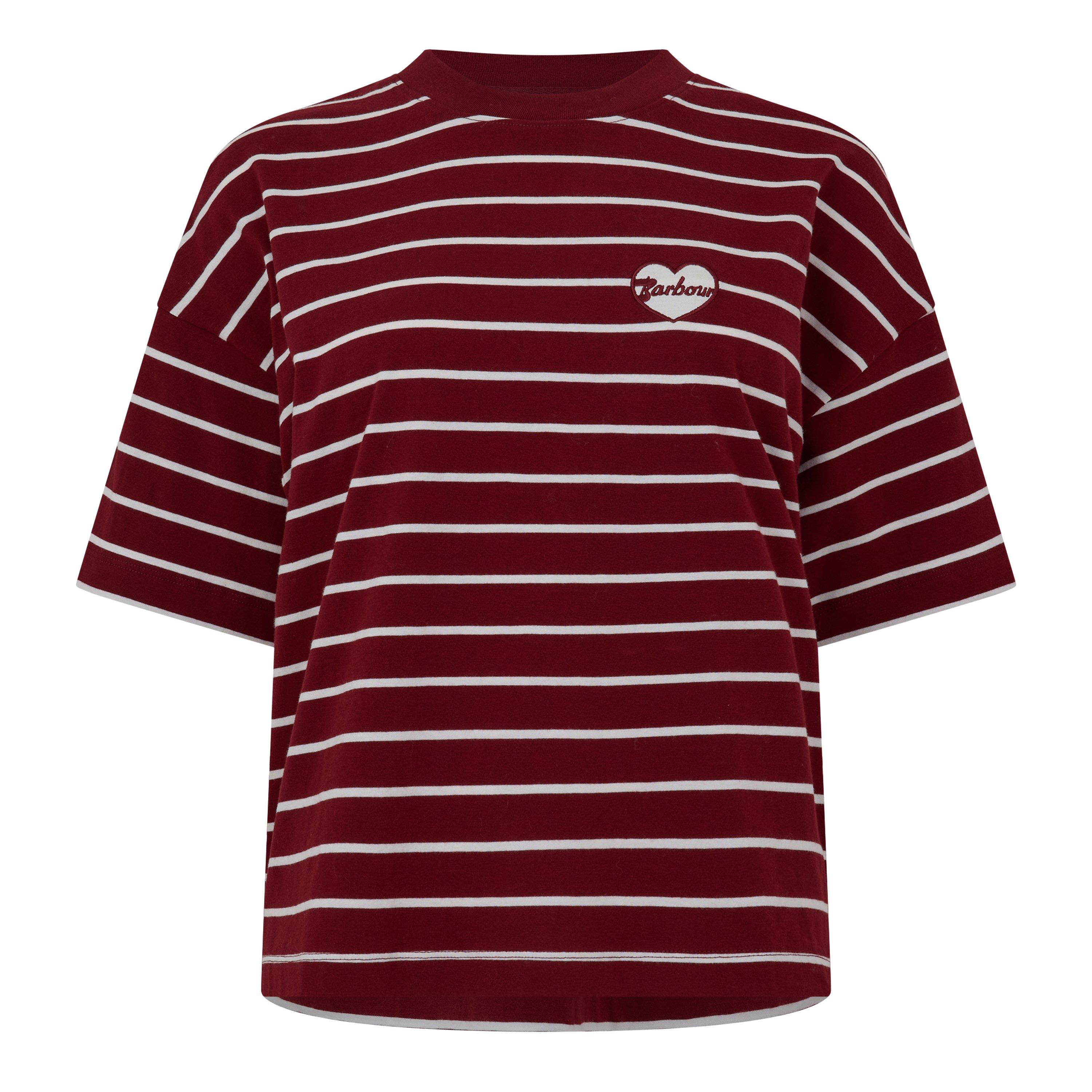 Barbour B.Li Ambleside LS T Ld64 - Cranberry/Cloud - Size 10 (S)
