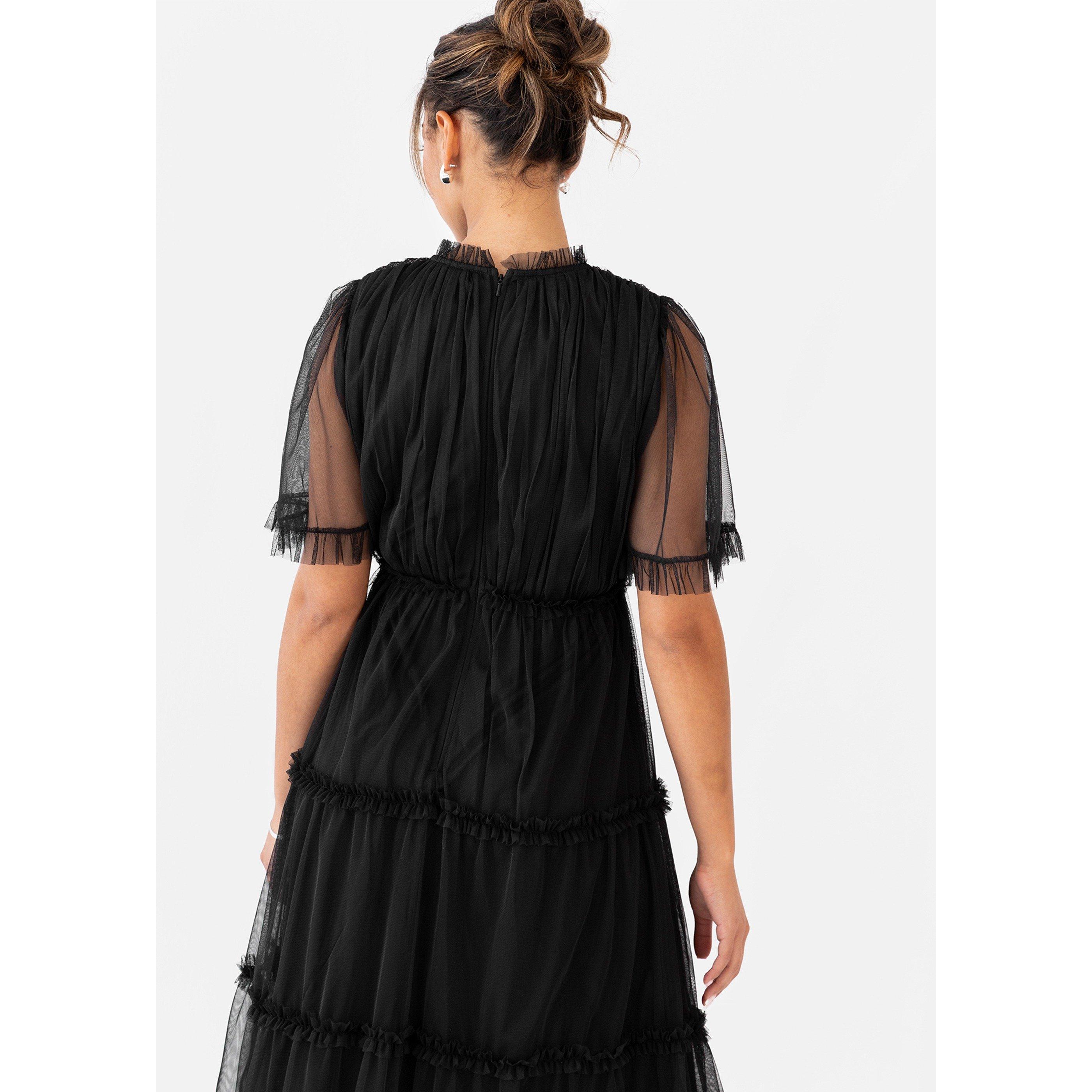 anaya mini dress black Anaya Stylish Spaghetti Straps Cowl Pleated Mini Sequin Homecoming Dresses, Black