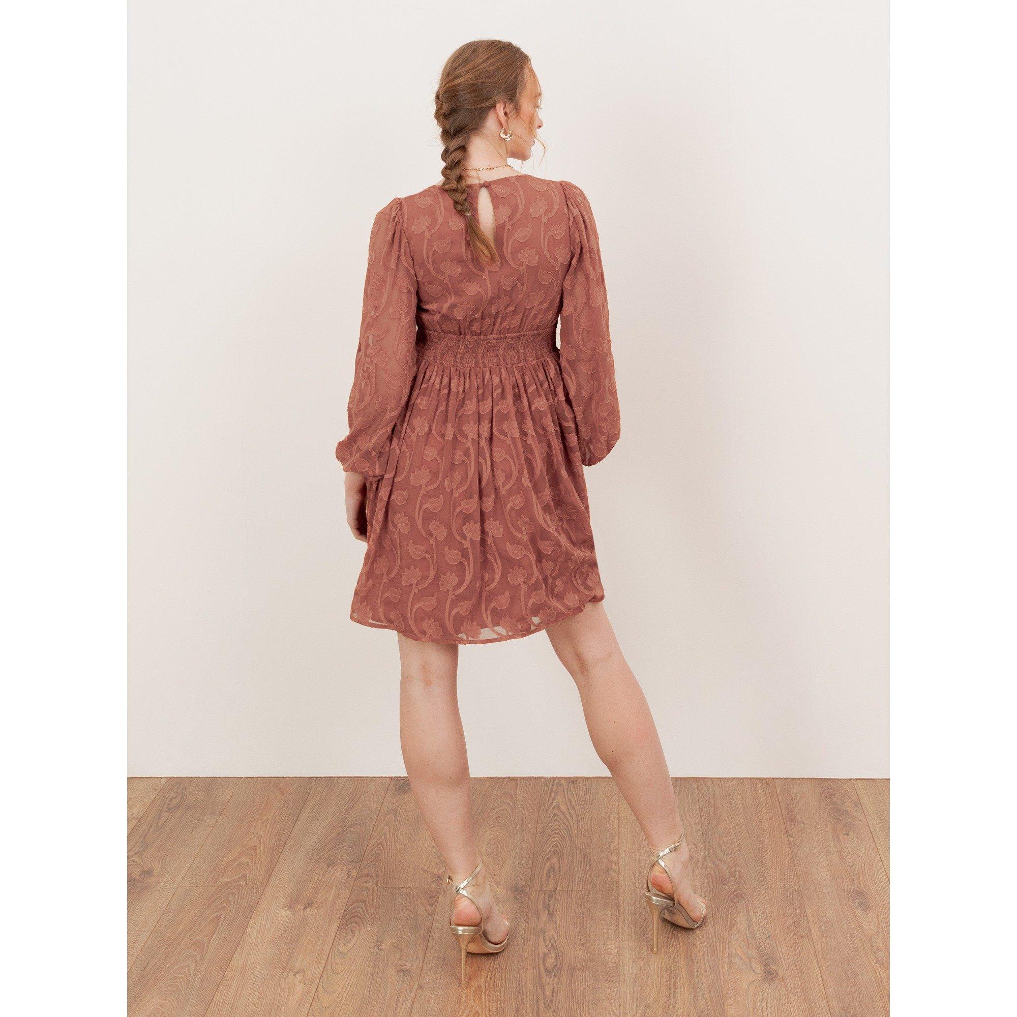 Terracotta Pink - Lovedrobe - Lovedro Puff Sleeve Ld62 - 2