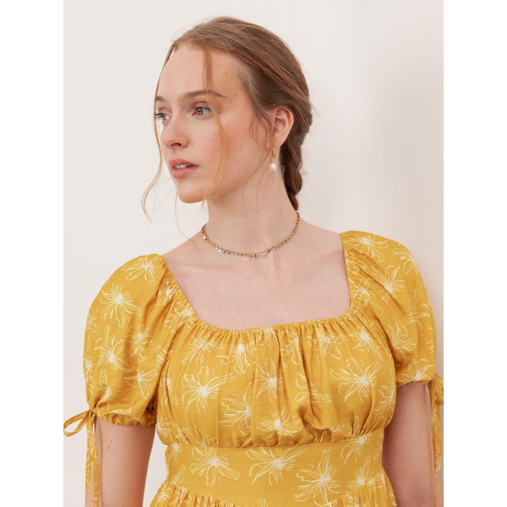 Yellow - Lovedrobe - Sq Neck Shap Ld61 - 3
