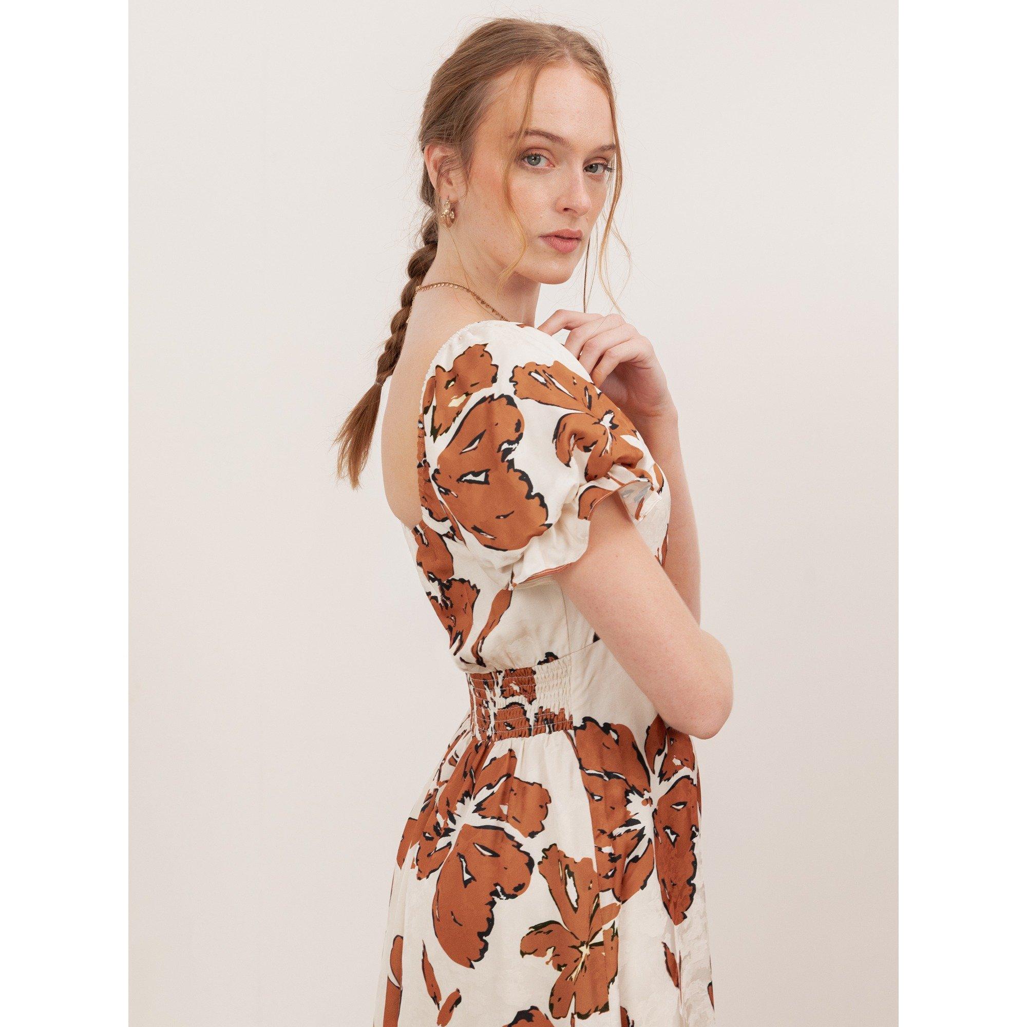 Cream - Lovedrobe - Lovedro Rouched Fron Ld62 - 3