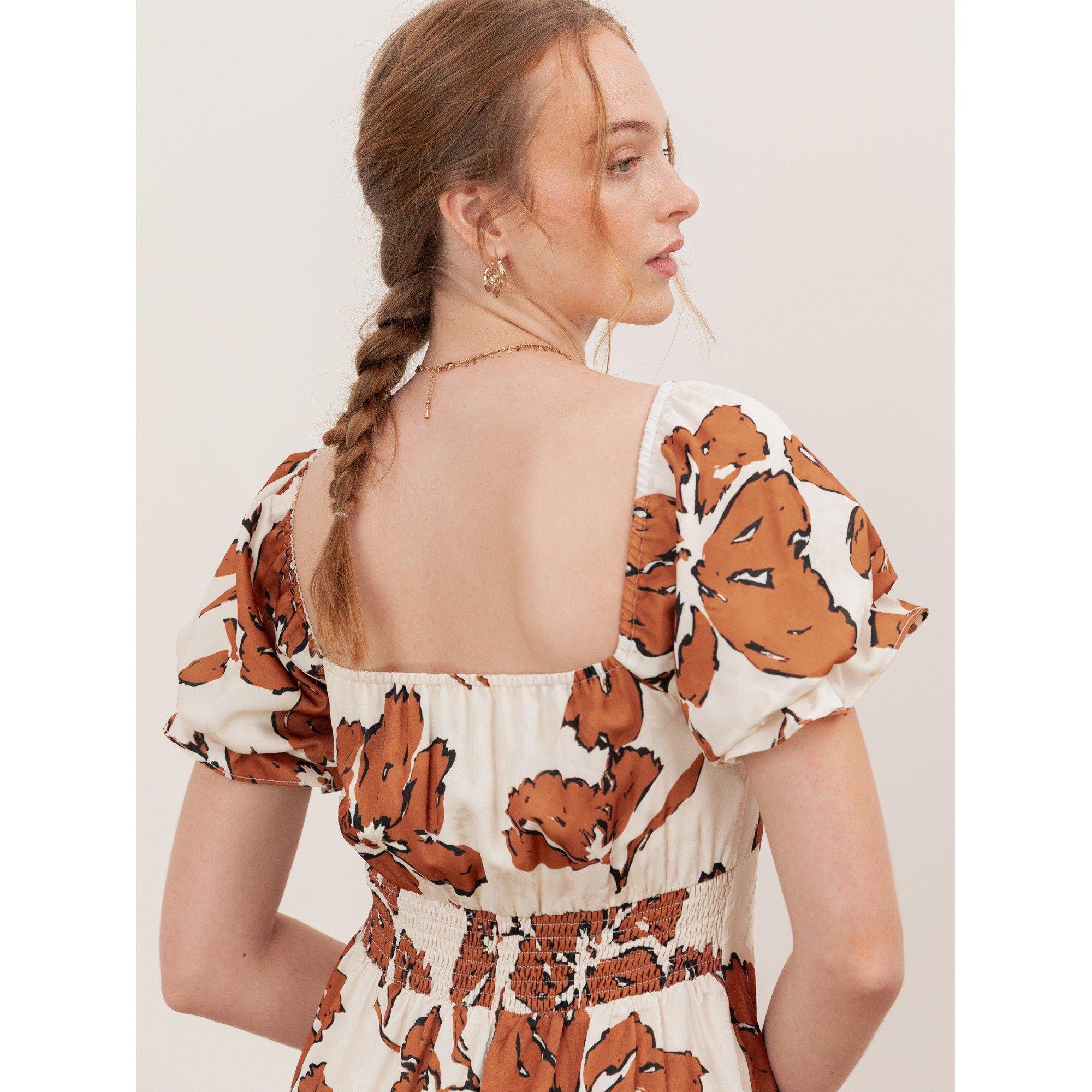 Cream - Lovedrobe - Lovedro Rouched Fron Ld62 - 4