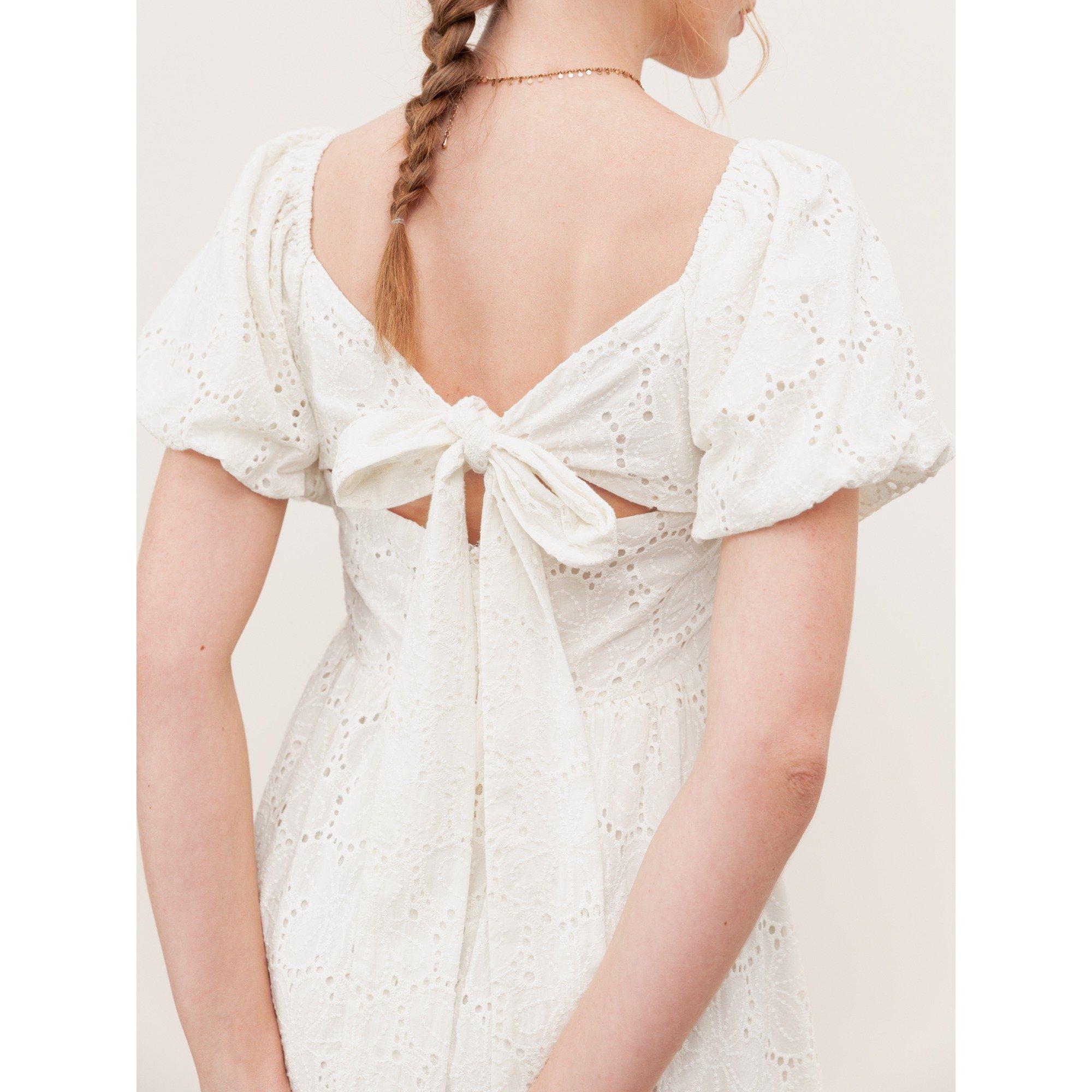 Cream - Lovedrobe - Bow Front Pu Ld61 - 4