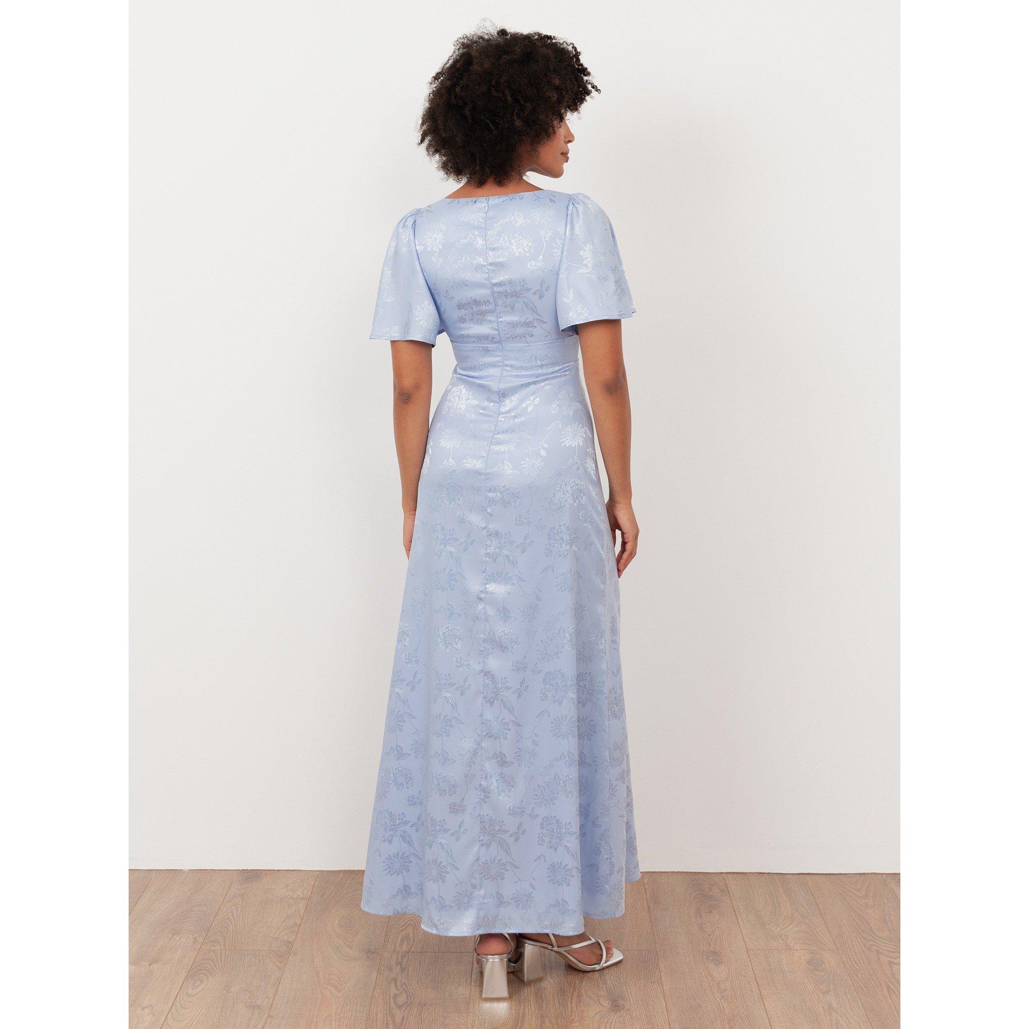 Pastel Blue - Maya Deluxe - De Floral Satin Ld61 - 2