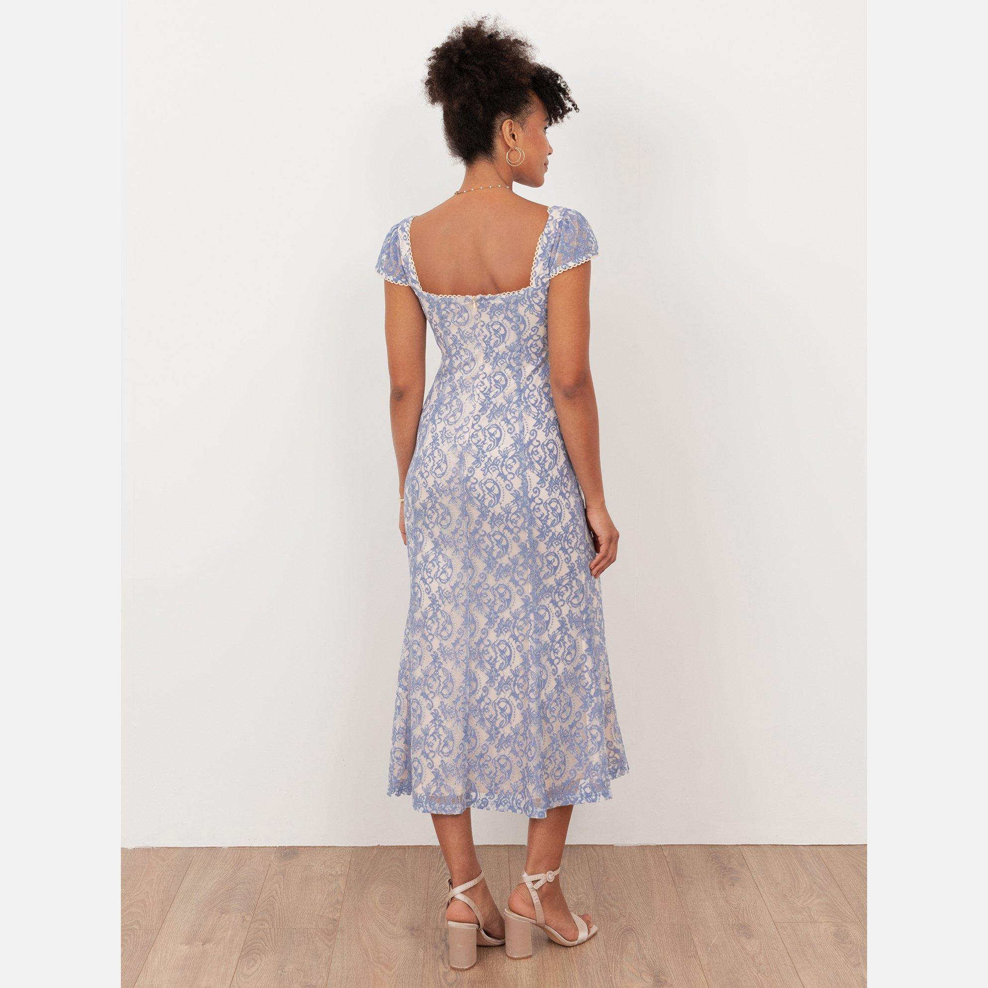 Light Blue - Maya Deluxe - De Lace Midaxi Ld61 - 2