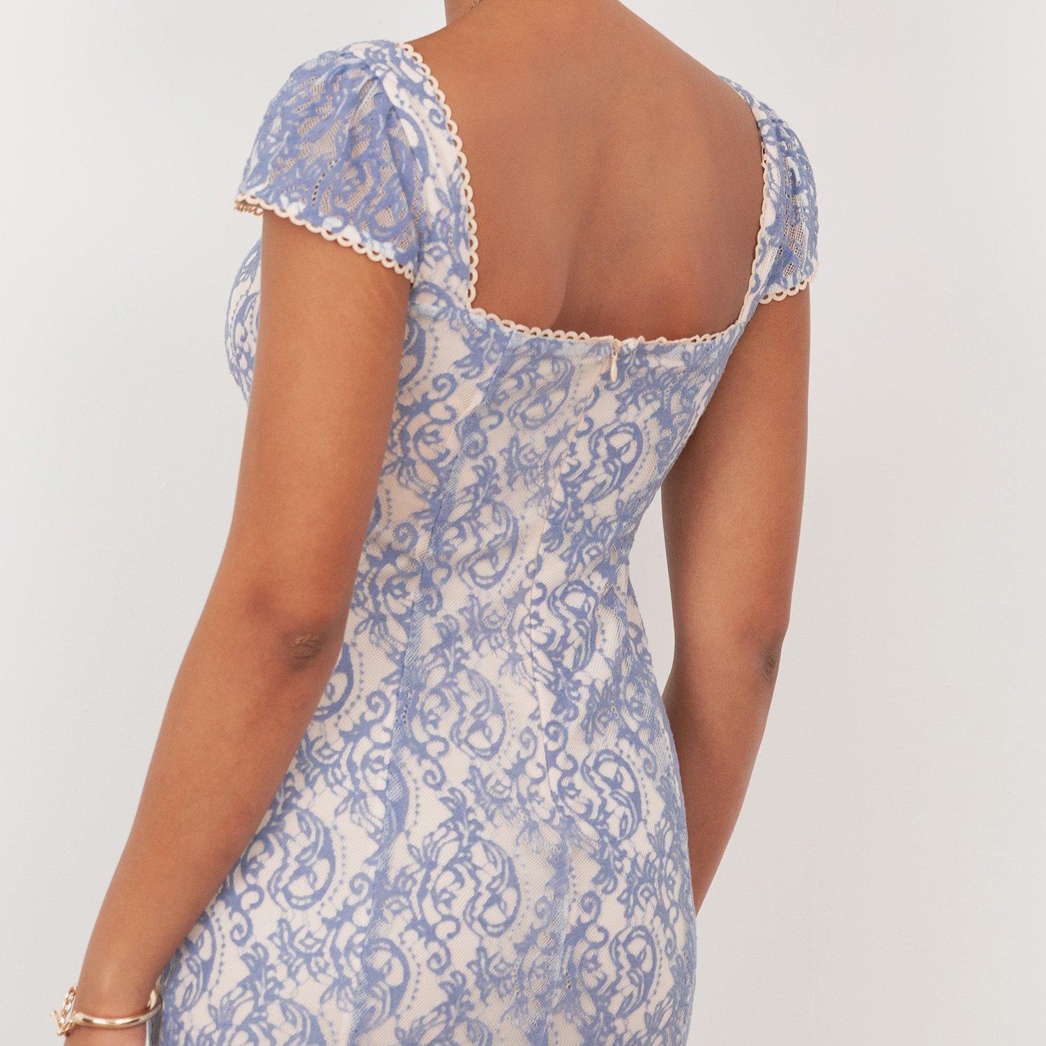 Light Blue - Maya Deluxe - De Lace Midaxi Ld61 - 4