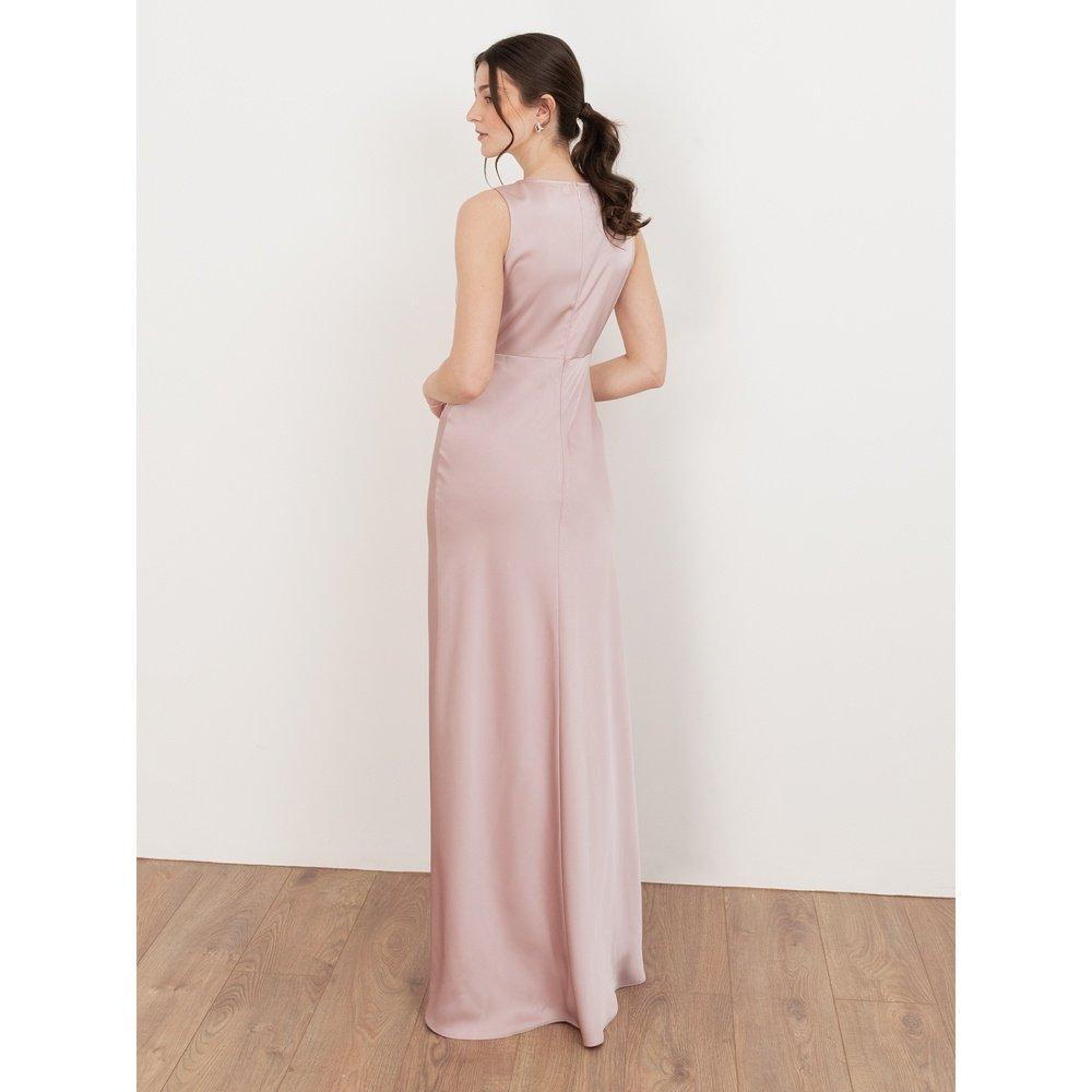 Rosa Suave - Maya Deluxe - Womens V Neck Open Back Satin Occasion Maxi Dress - 2