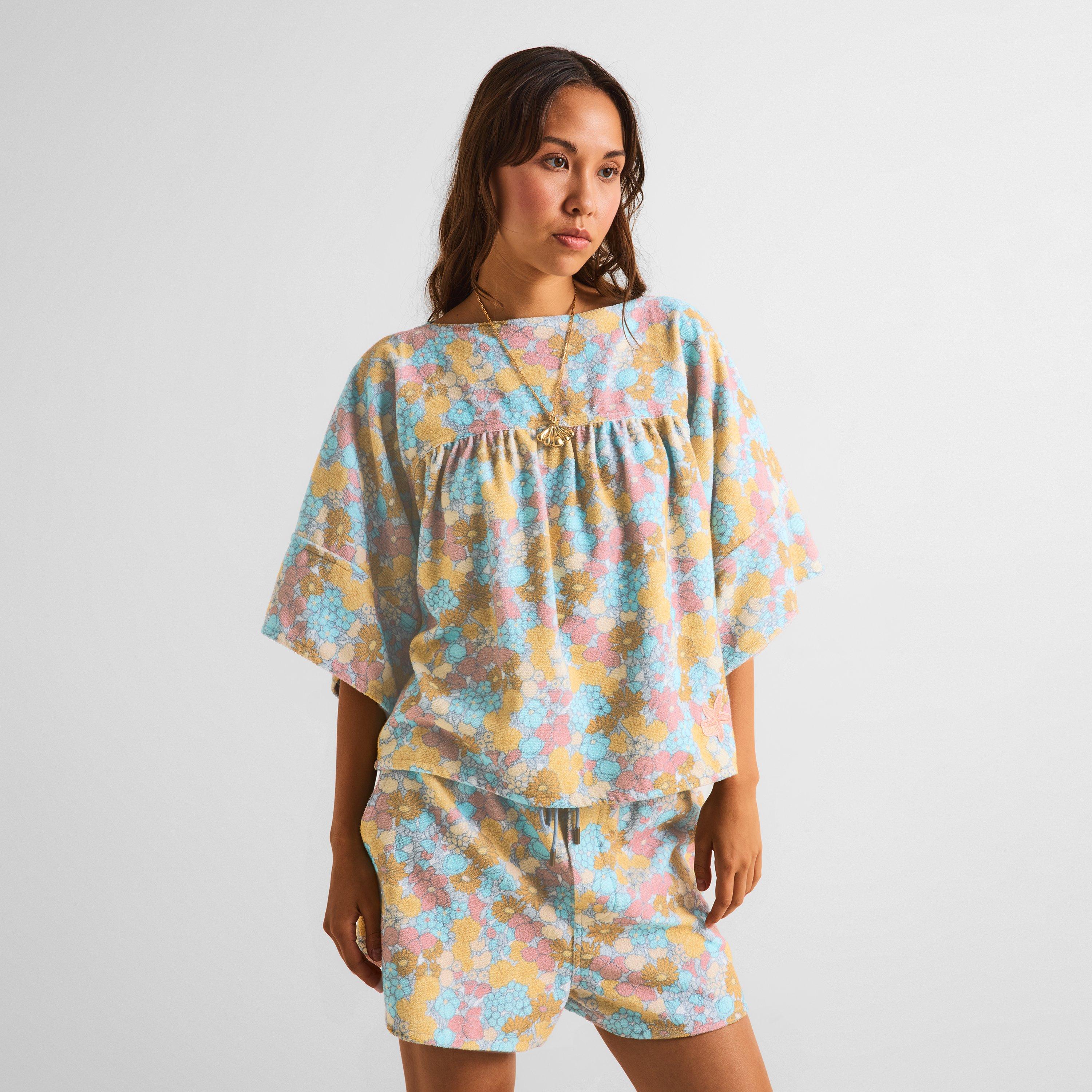 Multi Blue - Chloe - Women's HT55 Patterned Short Sleeve Shirt - 3