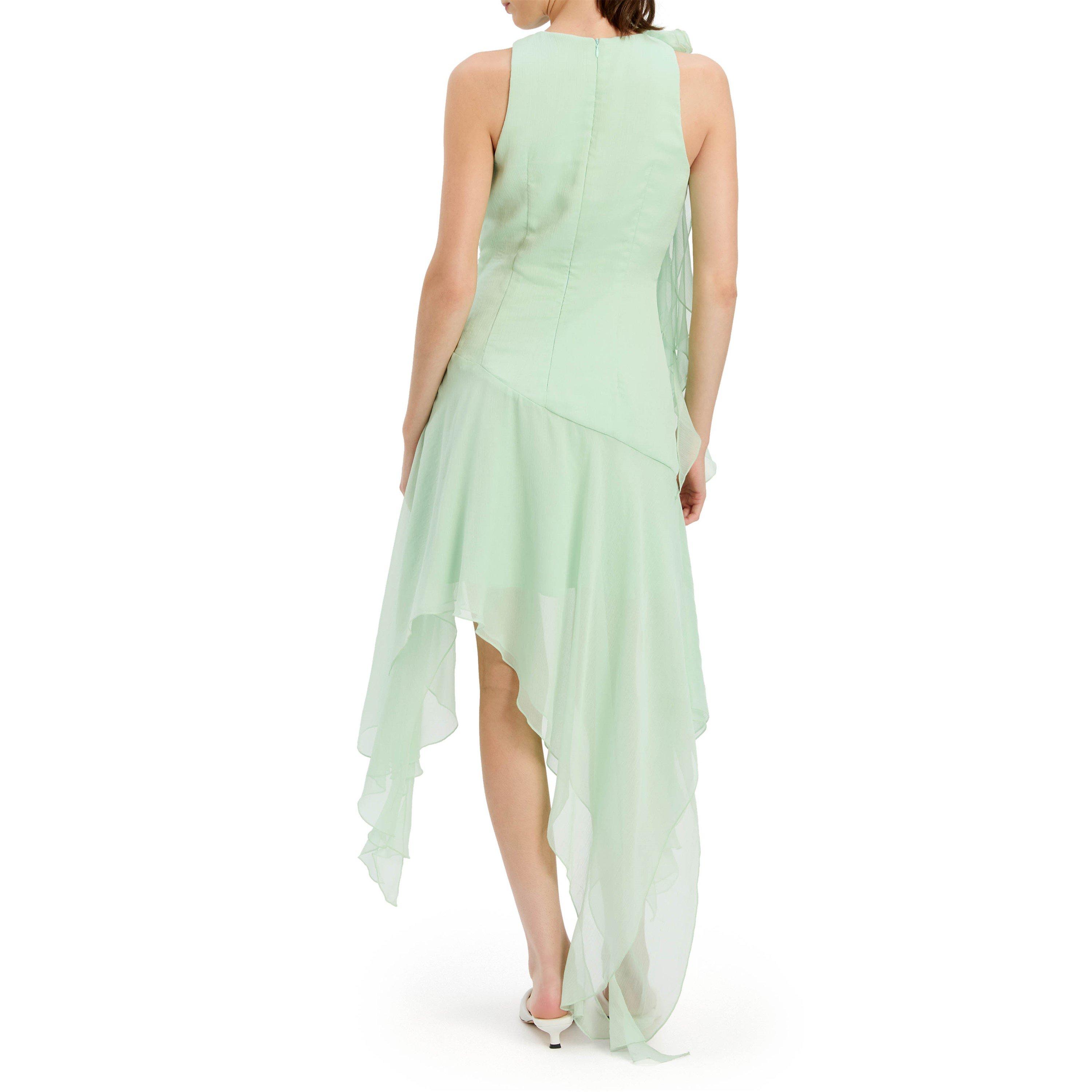 Green - Bardot - Women's Ivana Georgette High Neck Low Mini Dress - 5