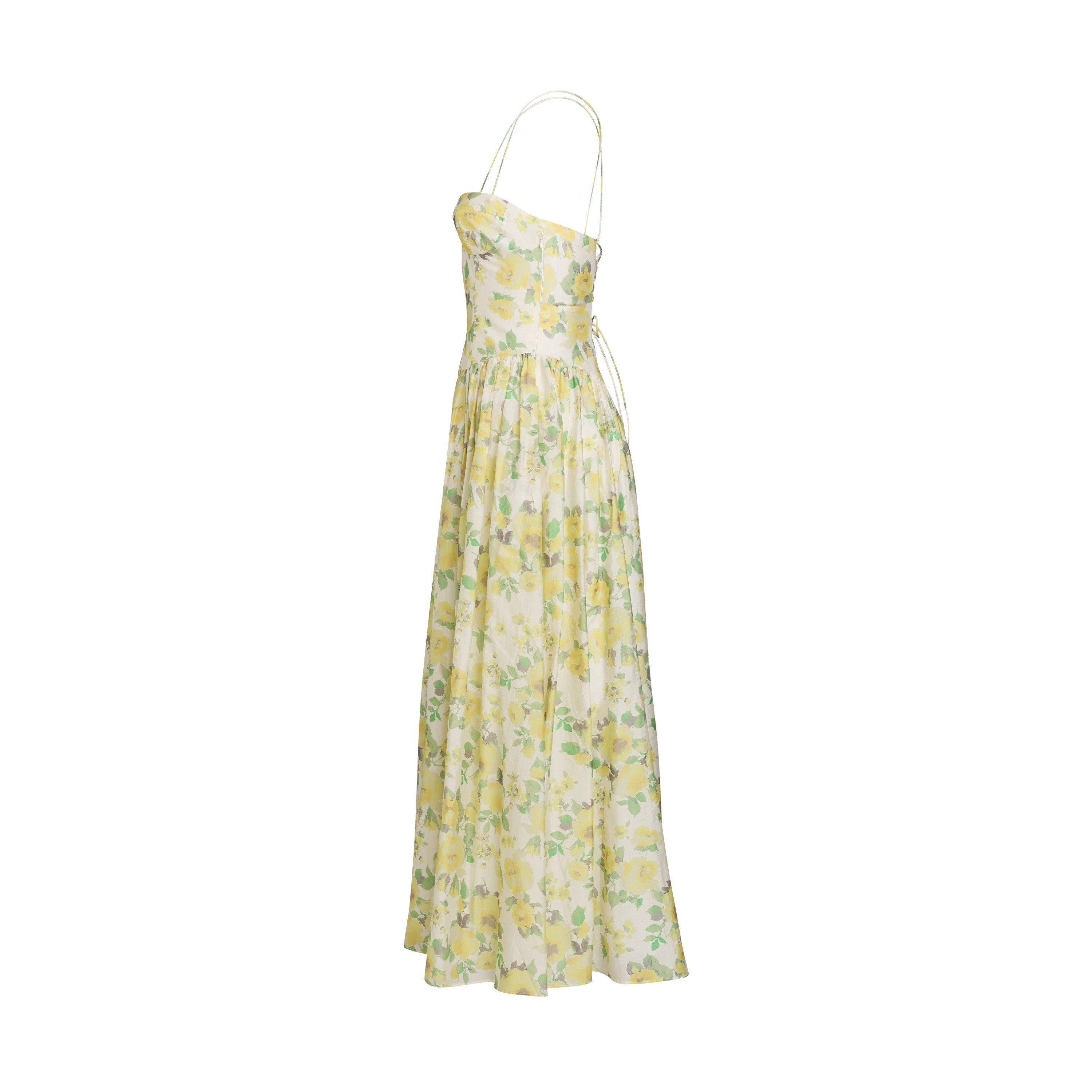 Yellow - Bardot - Women's Estie Printed Floral Cotton Evening Maxi Dress - 3