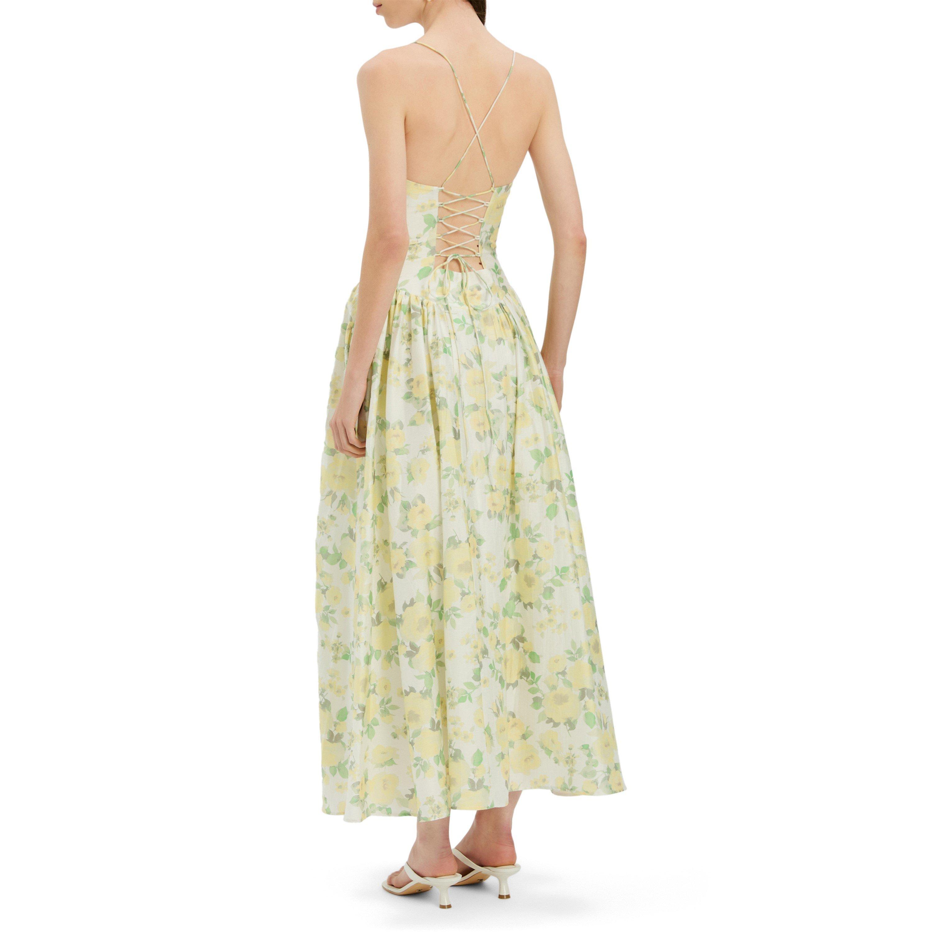 Yellow - Bardot - Women's Estie Printed Floral Cotton Evening Maxi Dress - 5