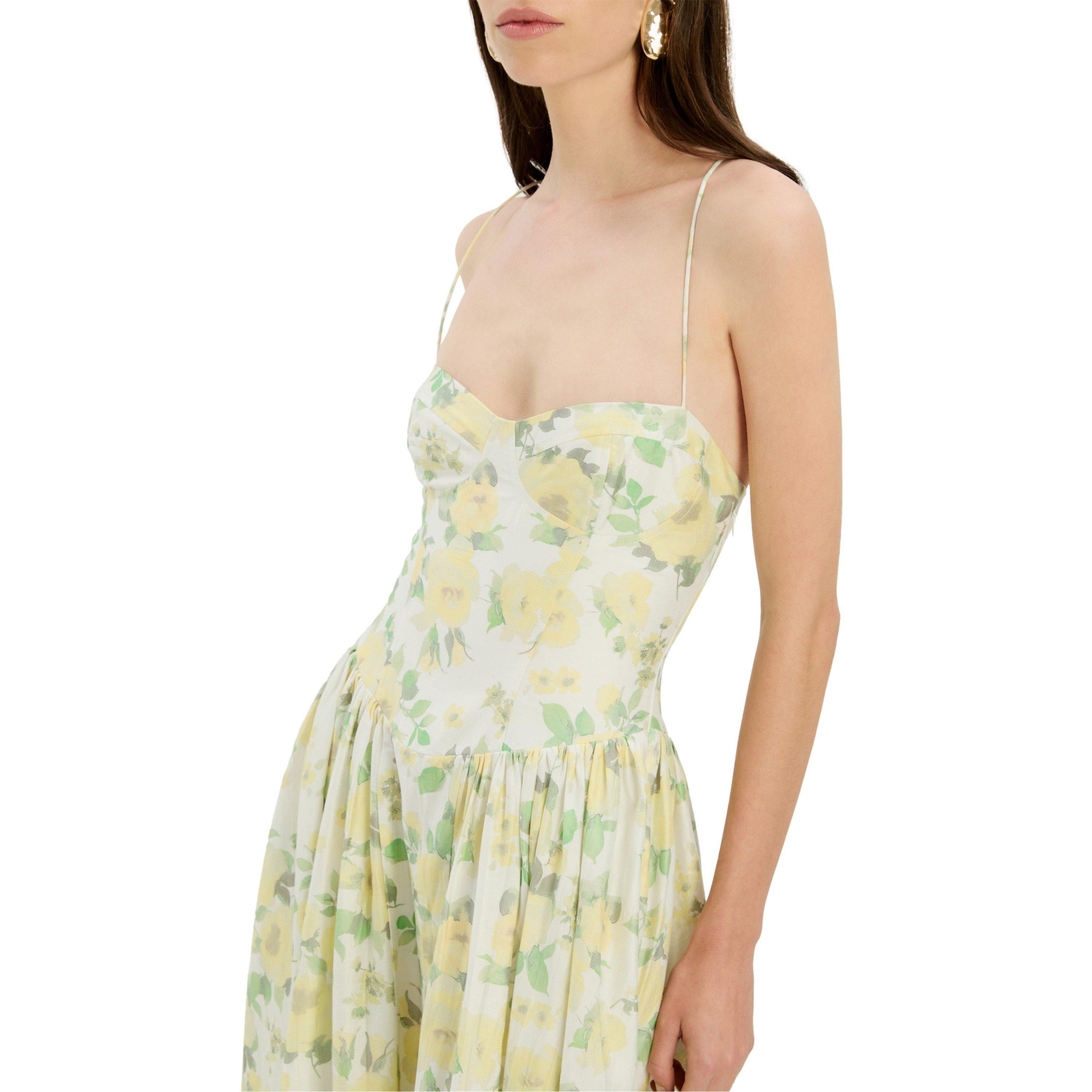 Yellow - Bardot - Women's Estie Printed Floral Cotton Evening Maxi Dress - 7