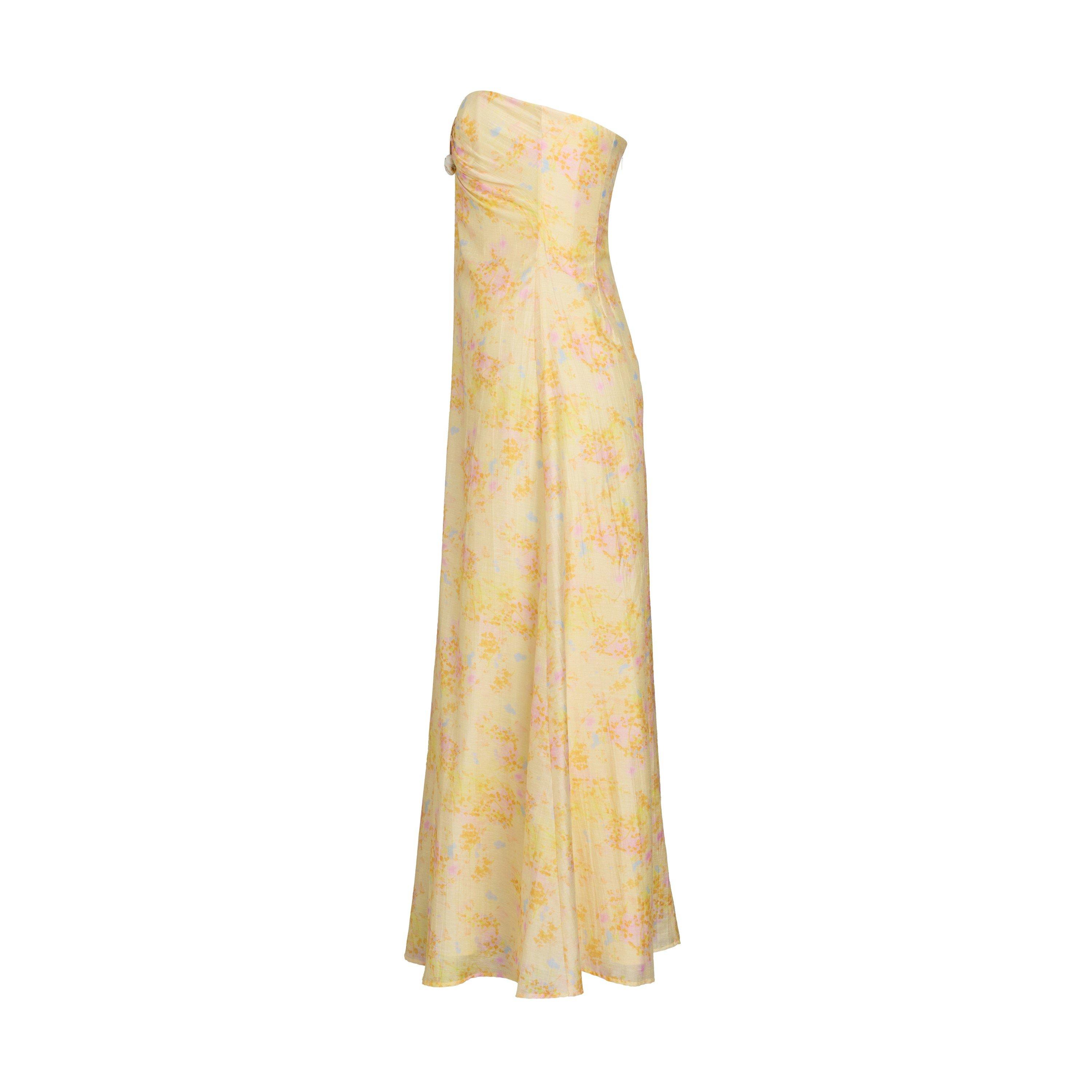 Floral - Bardot - Amina Strapless Maxi Dress - 3