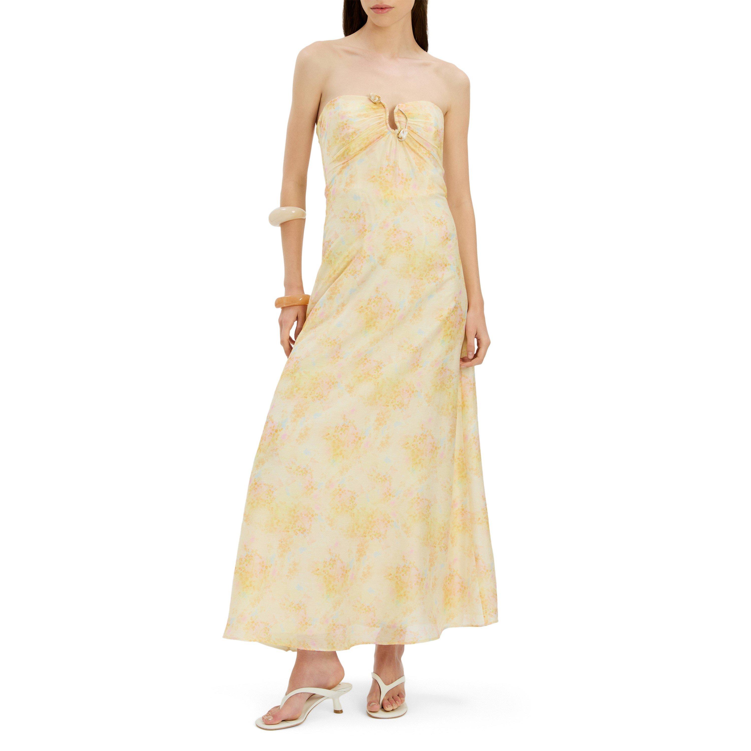 Floral - Bardot - Amina Strapless Maxi Dress - 4