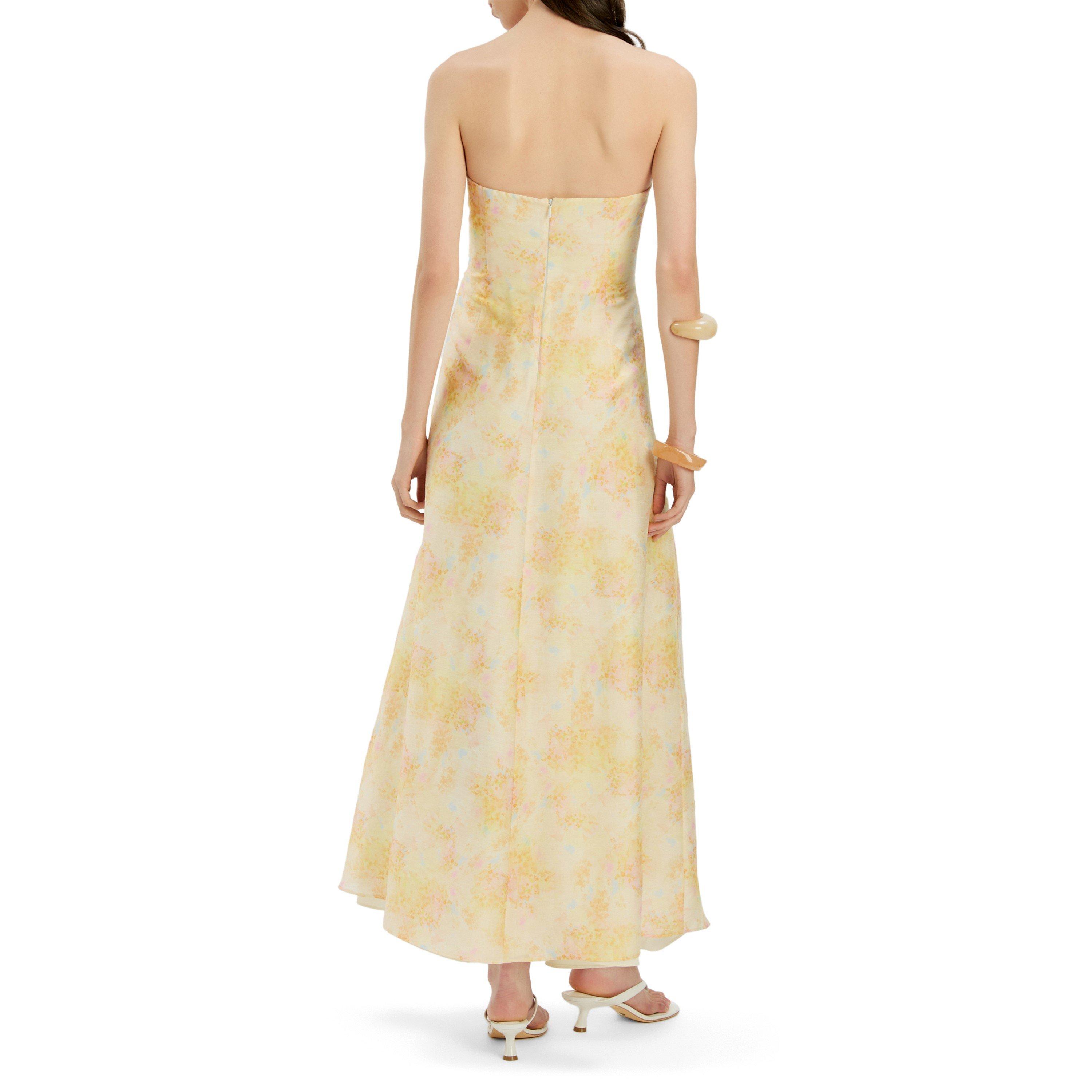 Floral - Bardot - Amina Strapless Maxi Dress - 5