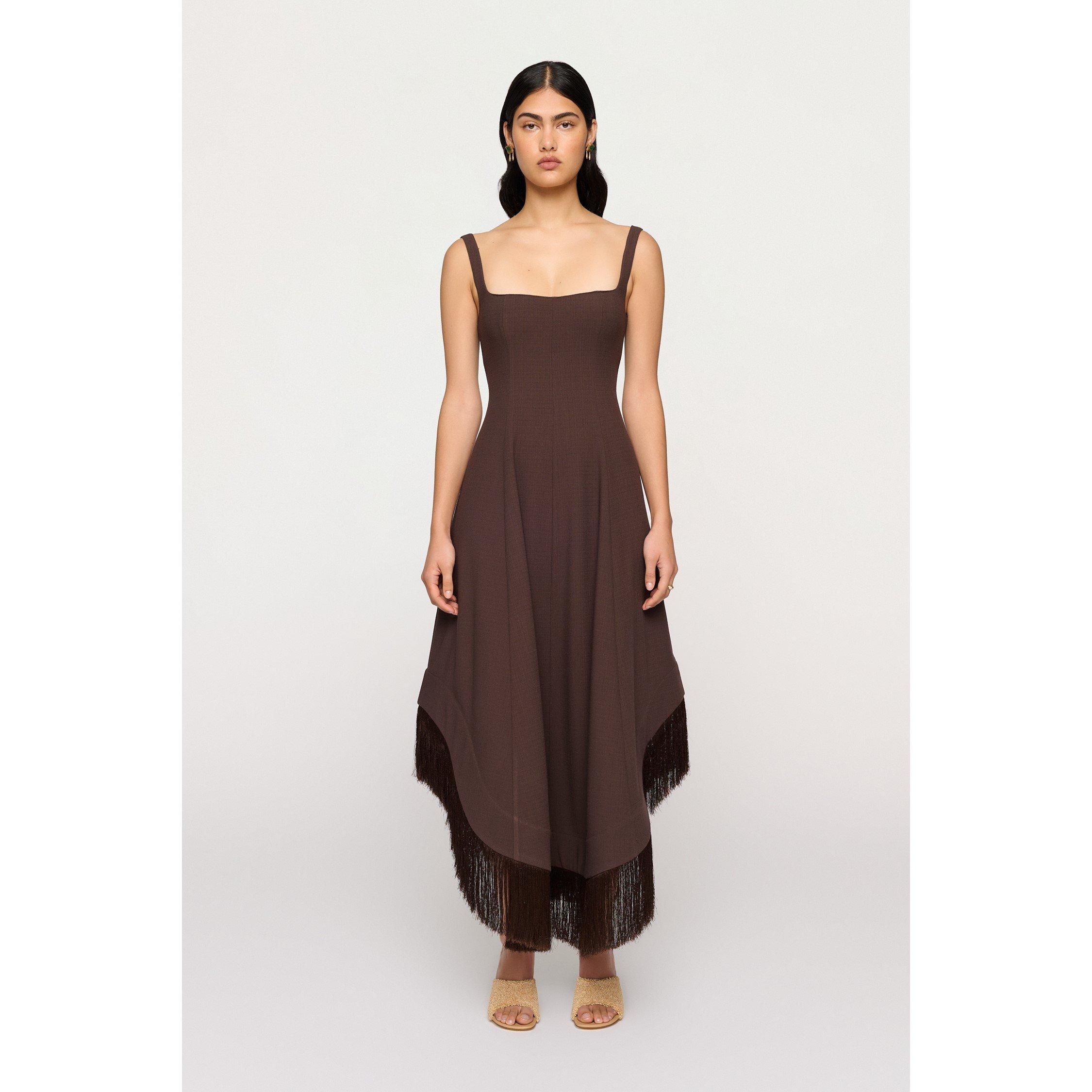 Almadine - Clea - Women's Emine Fringe Long Maxi Dress - 1