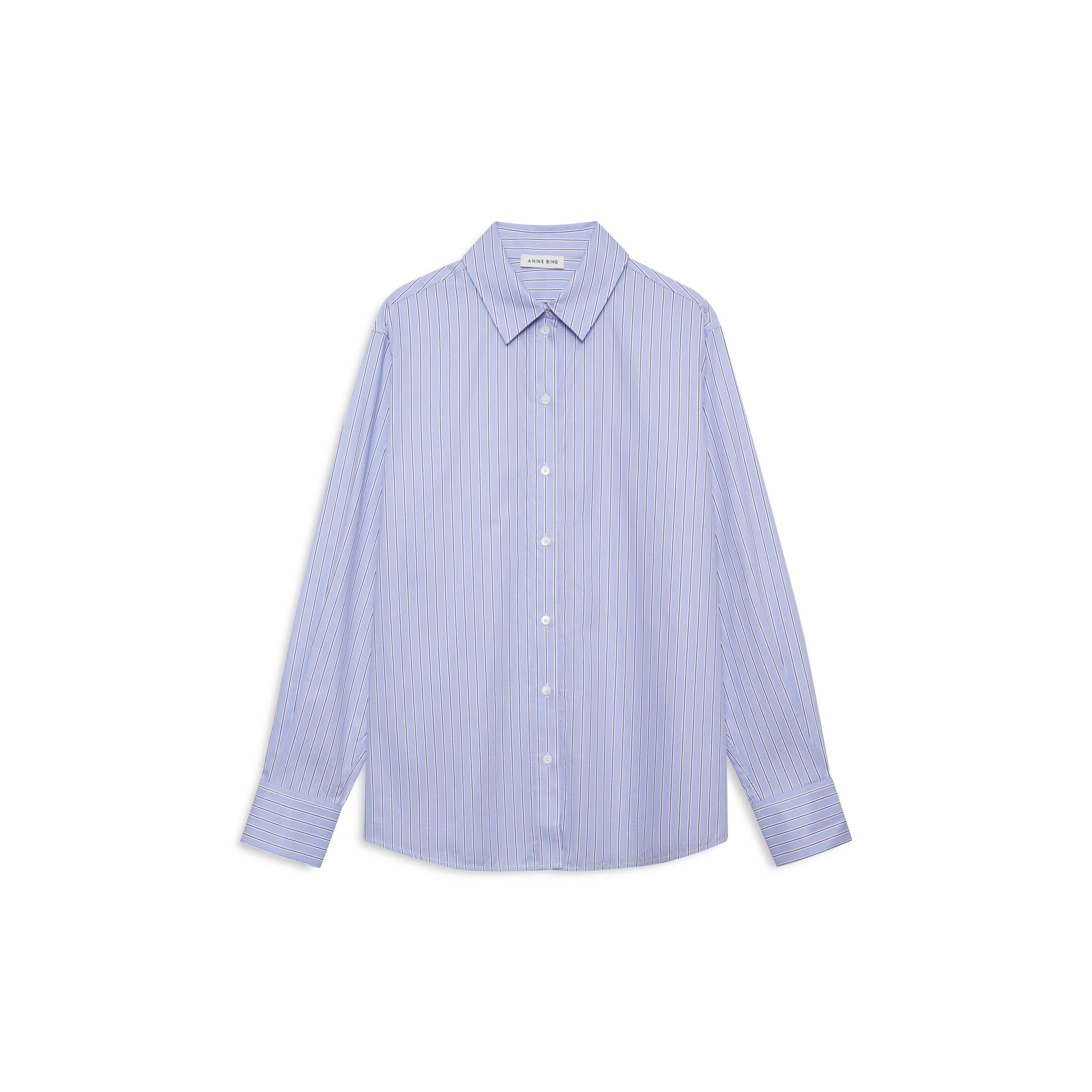 Washed Blue - Anine Bing - Women's Essie Long Sleeve Plain Shirt - 1