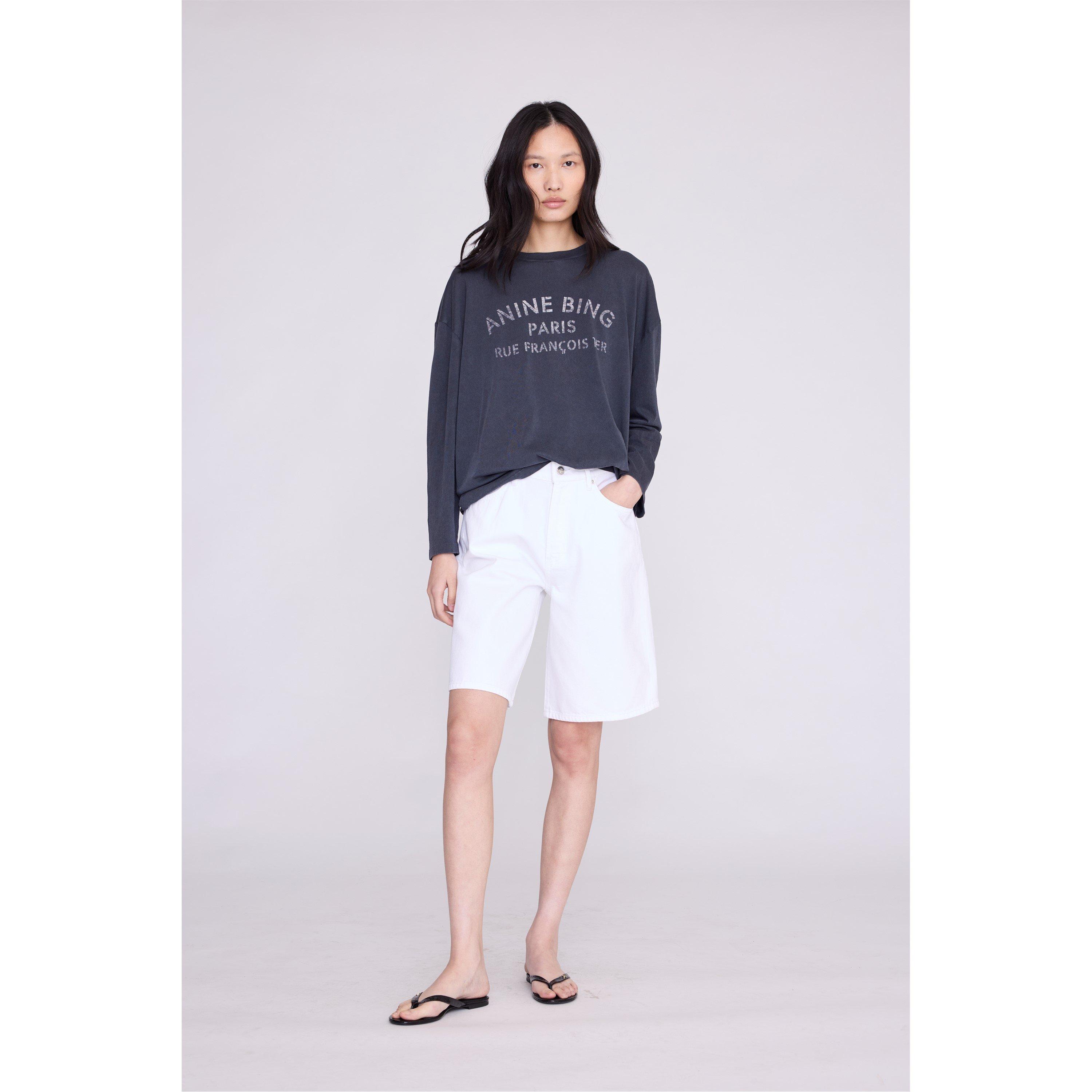 Anine Bing Women's Paris Stencil T-Shirt - Black - XS