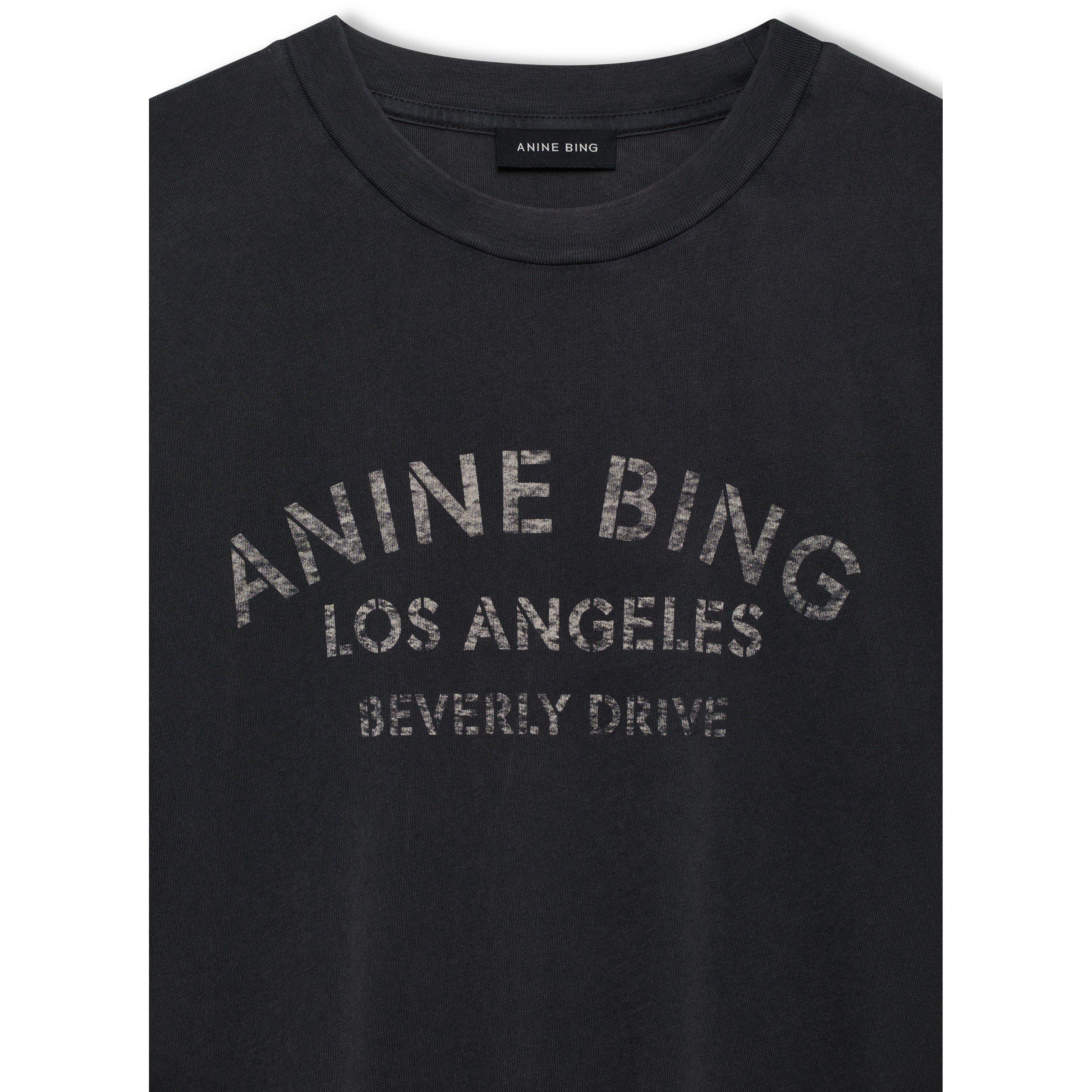 Black - Anine Bing - Women's Melrose Stencil T-Shirt - 2
