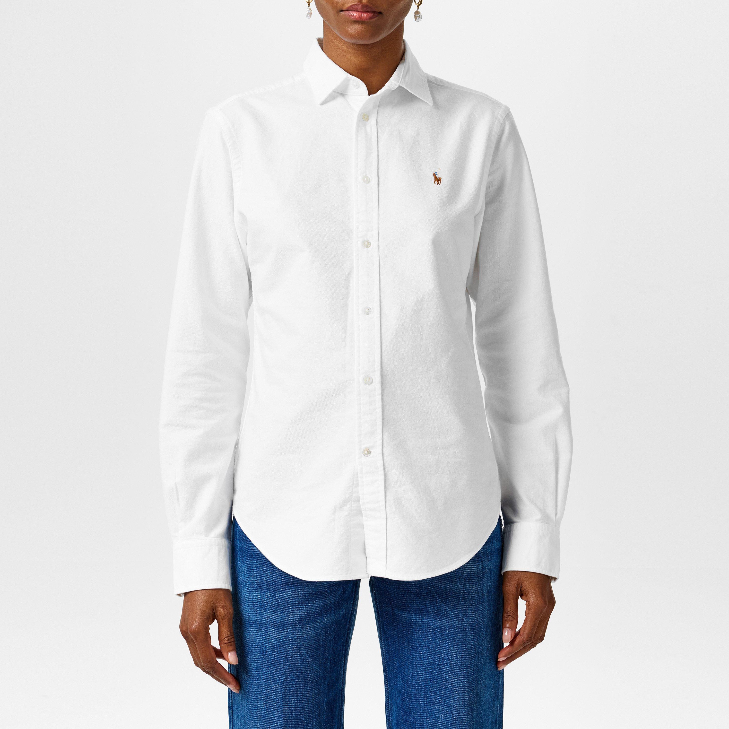 BSR White - Polo Ralph Lauren - Women's Oxford Button-Down Shirt - 3