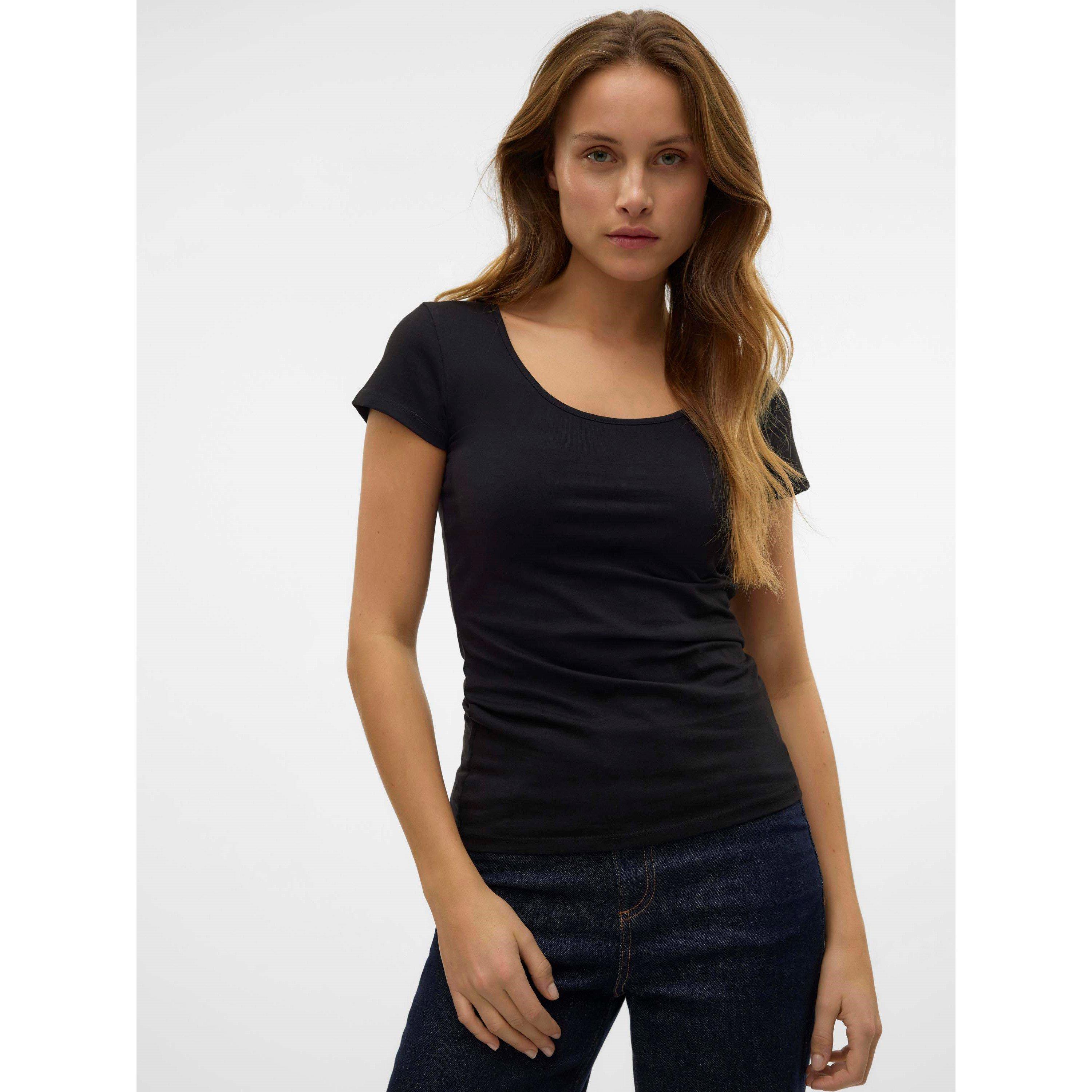 Nero - Vero Moda - VM Sft U-Neck Tee Ld62 - 6