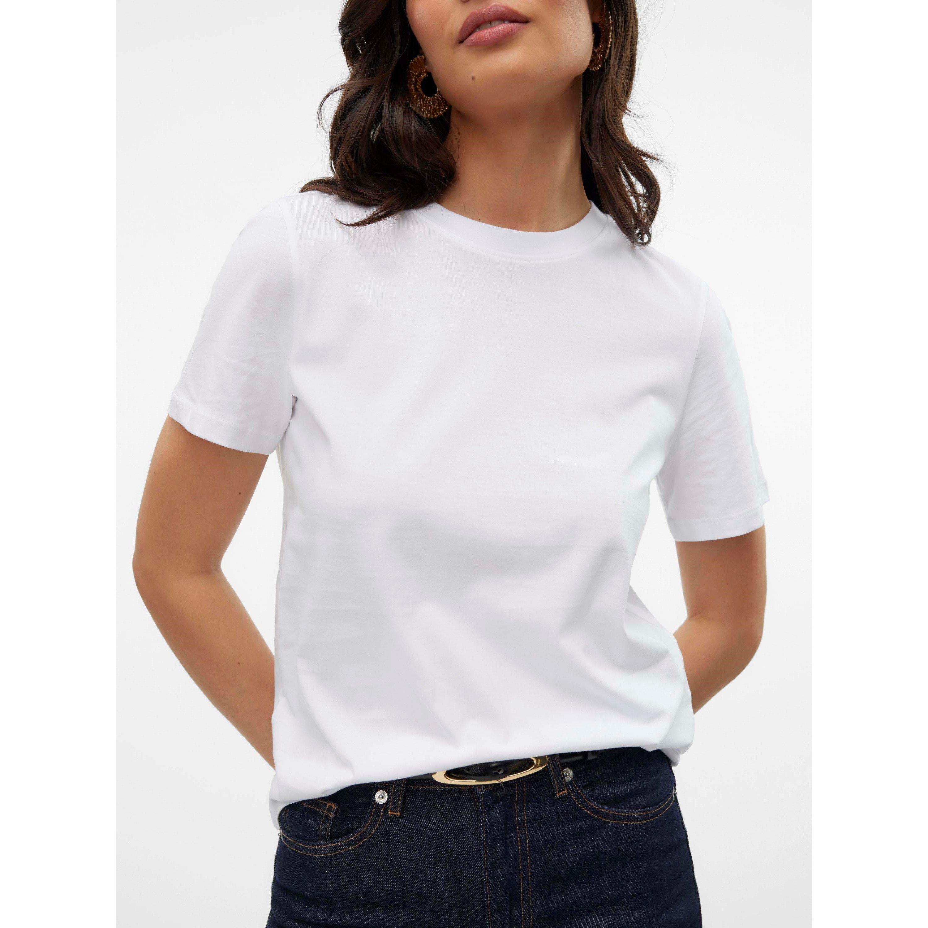 Bright White - Vero Moda - Women's Paulina Short Sleeve T-Shirt - 5