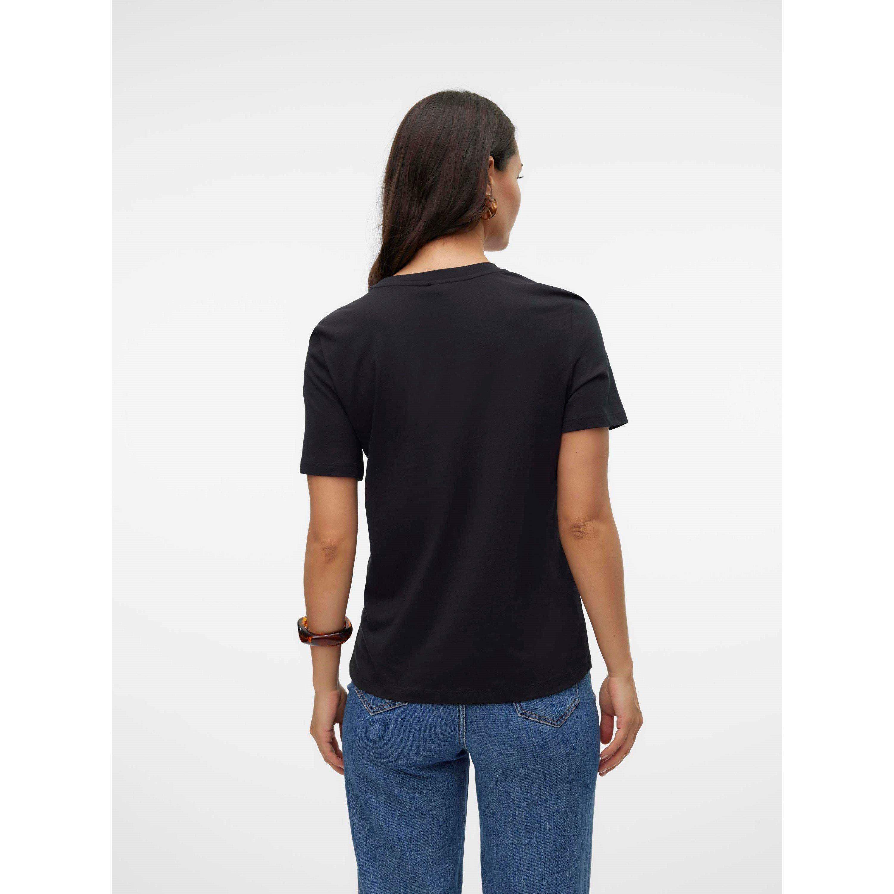 Schwarz - Vero Moda - VM Paulina SS Tee Ld62 - 3