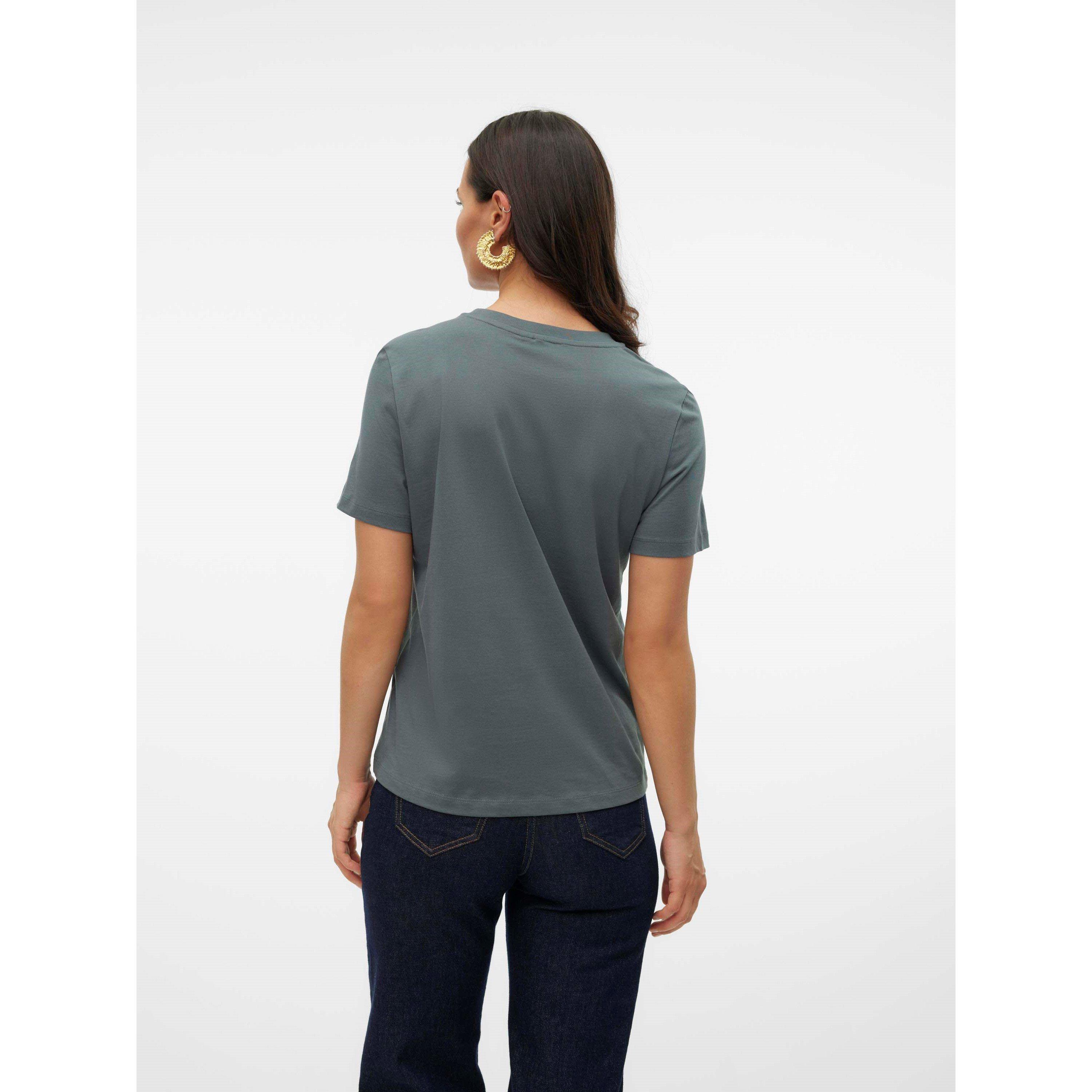 Balsam Green - Vero Moda - Women's Paulina Short Sleeve T-Shirt - 3