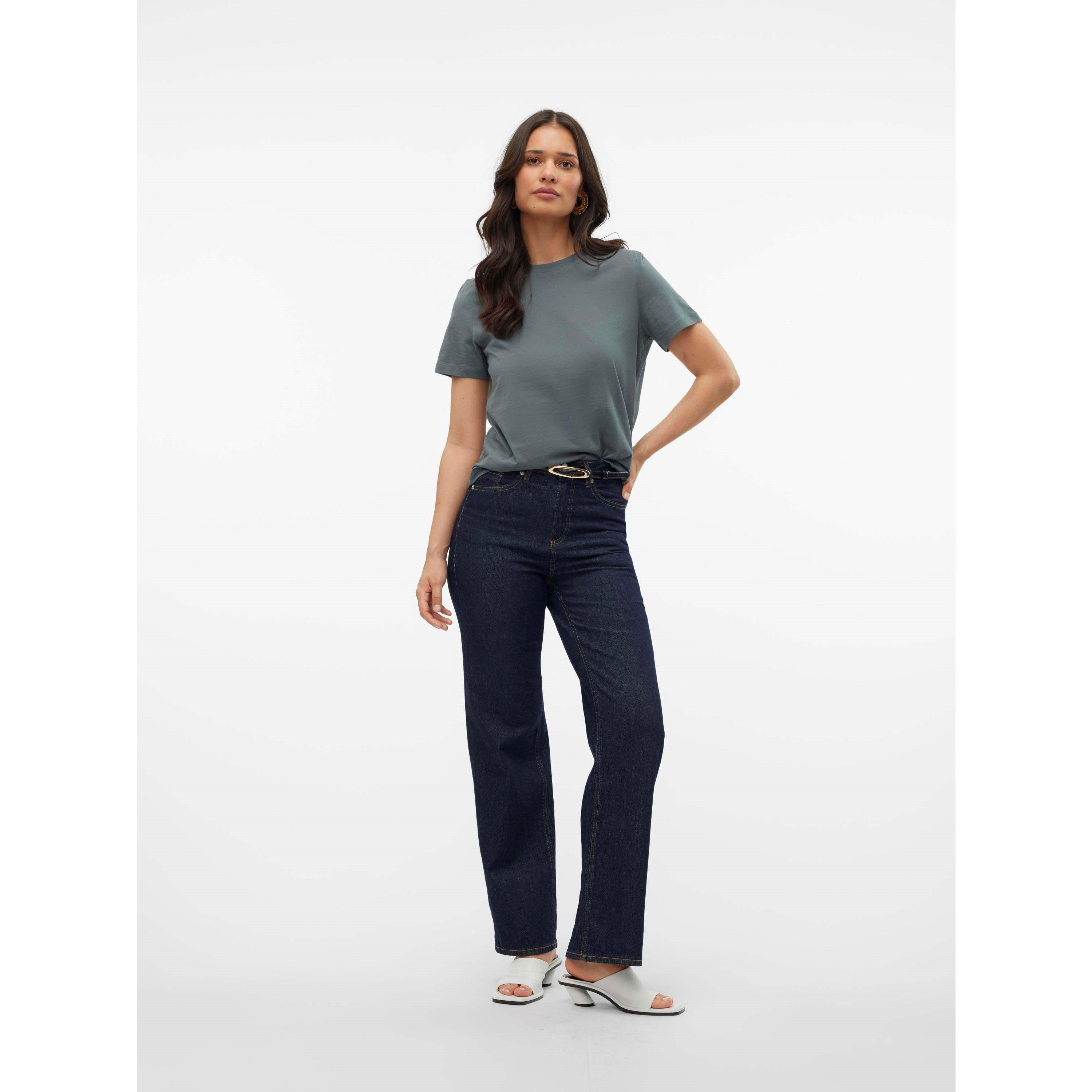 Balsam Green - Vero Moda - Women's Paulina Short Sleeve T-Shirt - 6