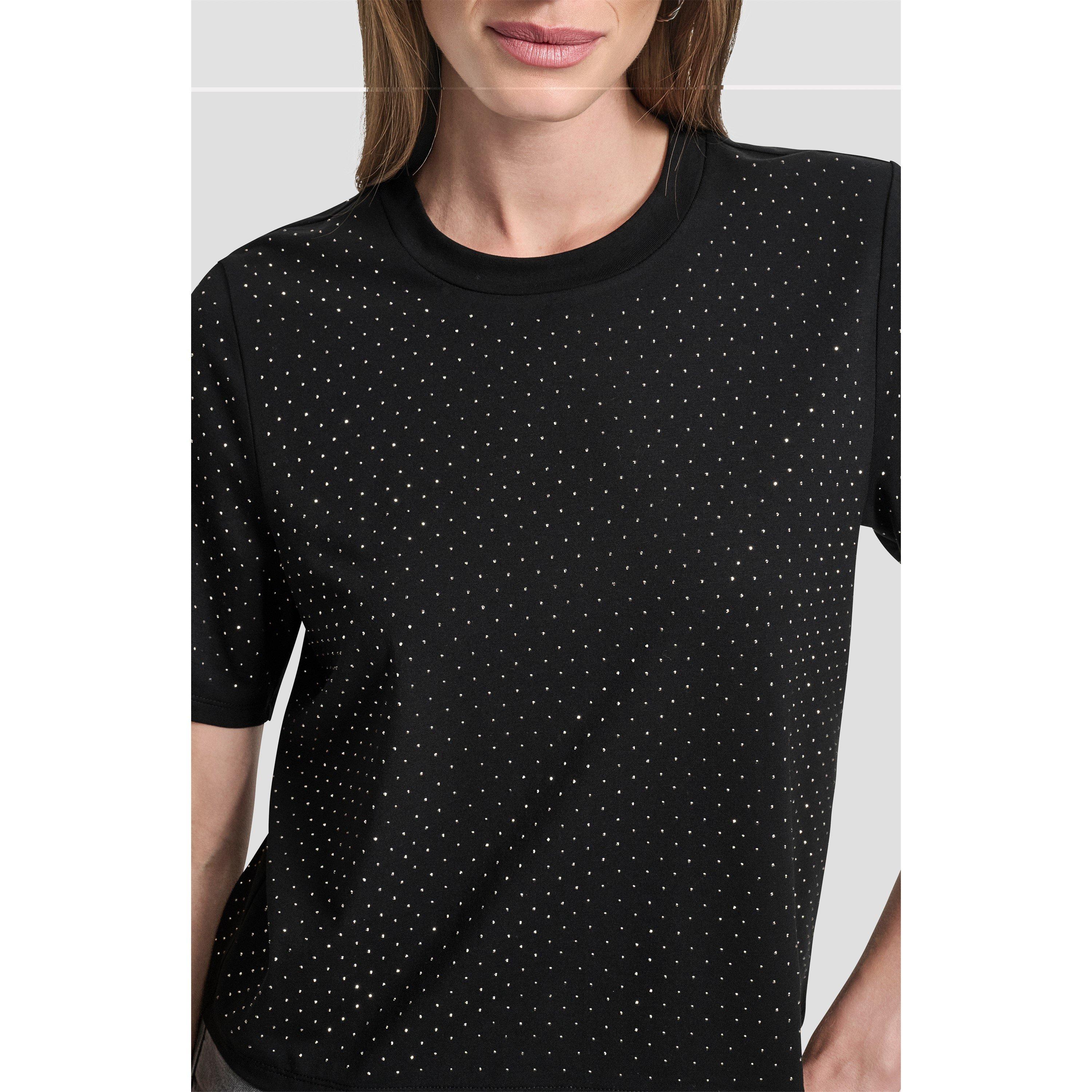 Black - DKNY - DKNY Dmt T-Shirt Ld64 - 5