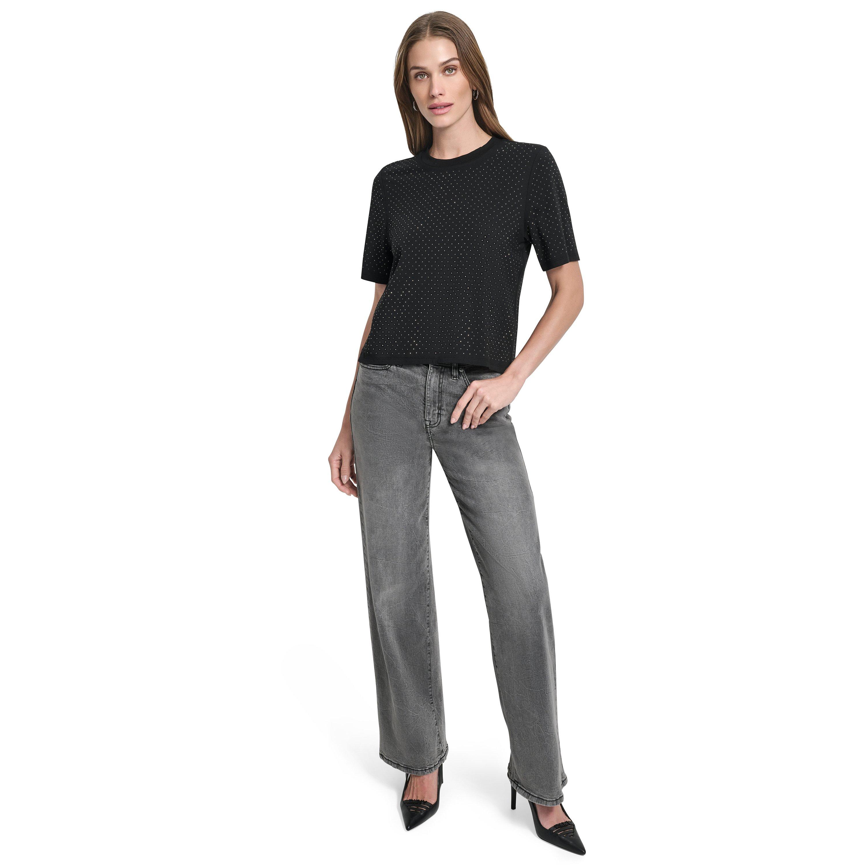 Black - DKNY - DKNY Dmt T-Shirt Ld64 - 6