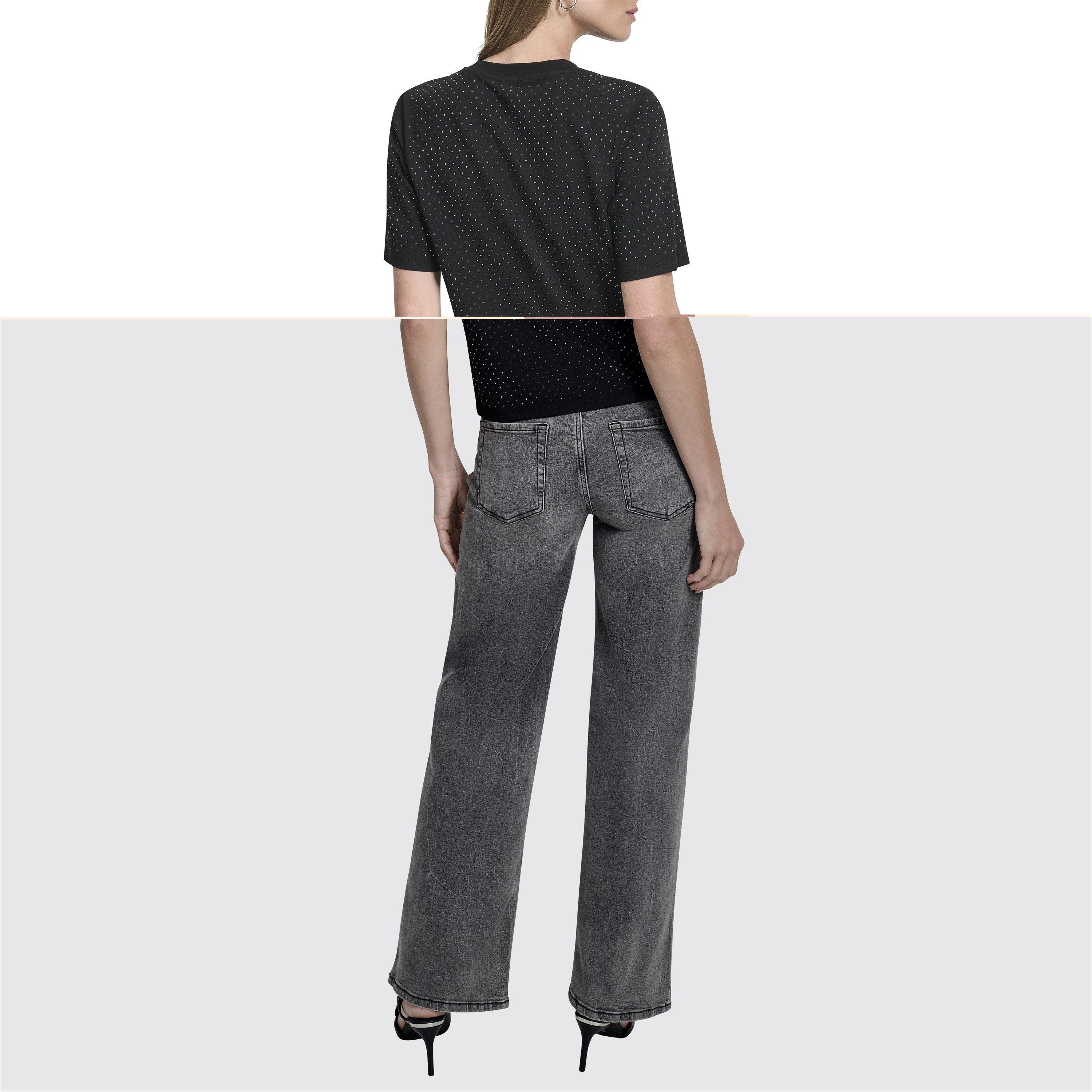 Black - DKNY - DKNY Dmt T-Shirt Ld64 - 7