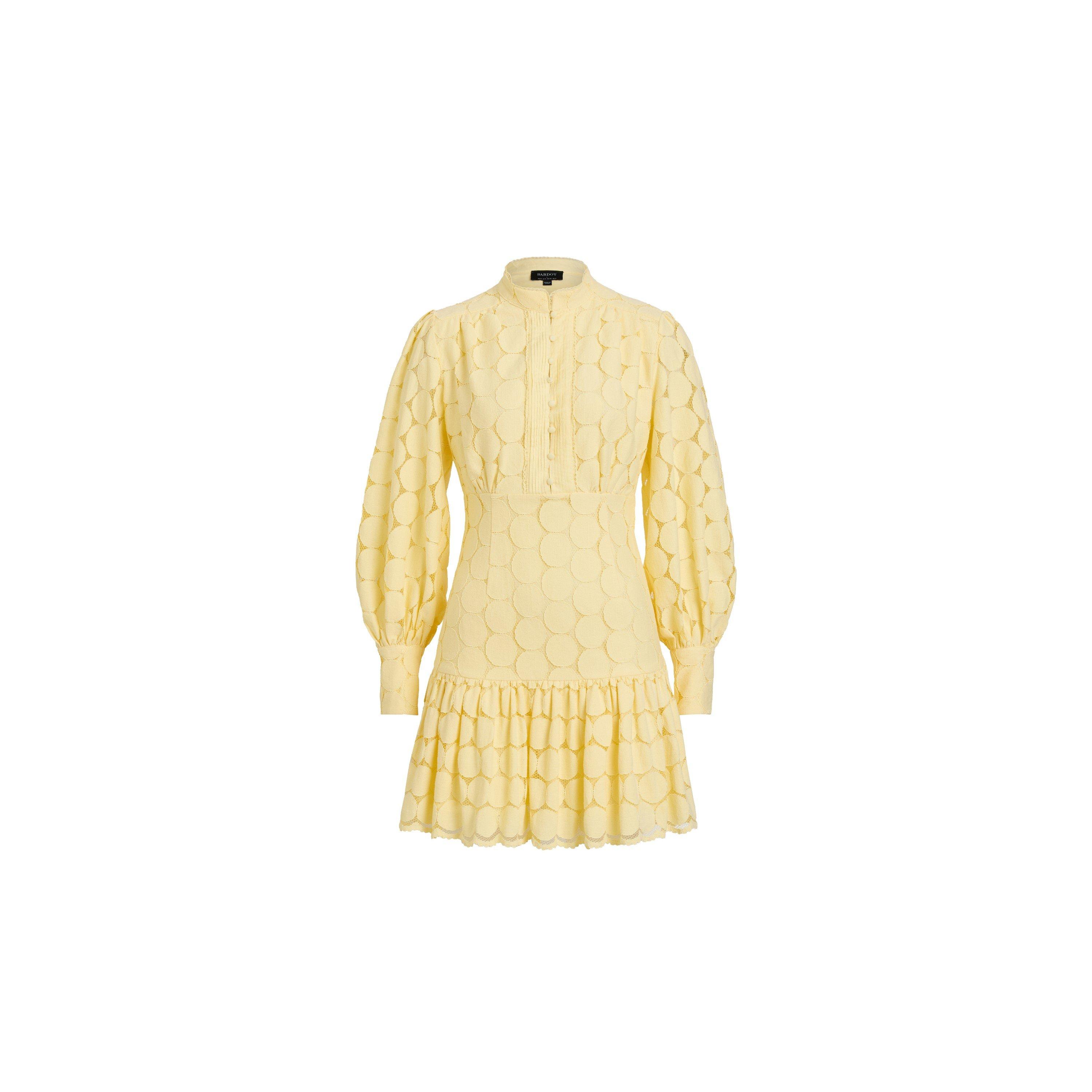 Yellow - Bardot - Womens Remy Spot Mini Shirt Dress - 1