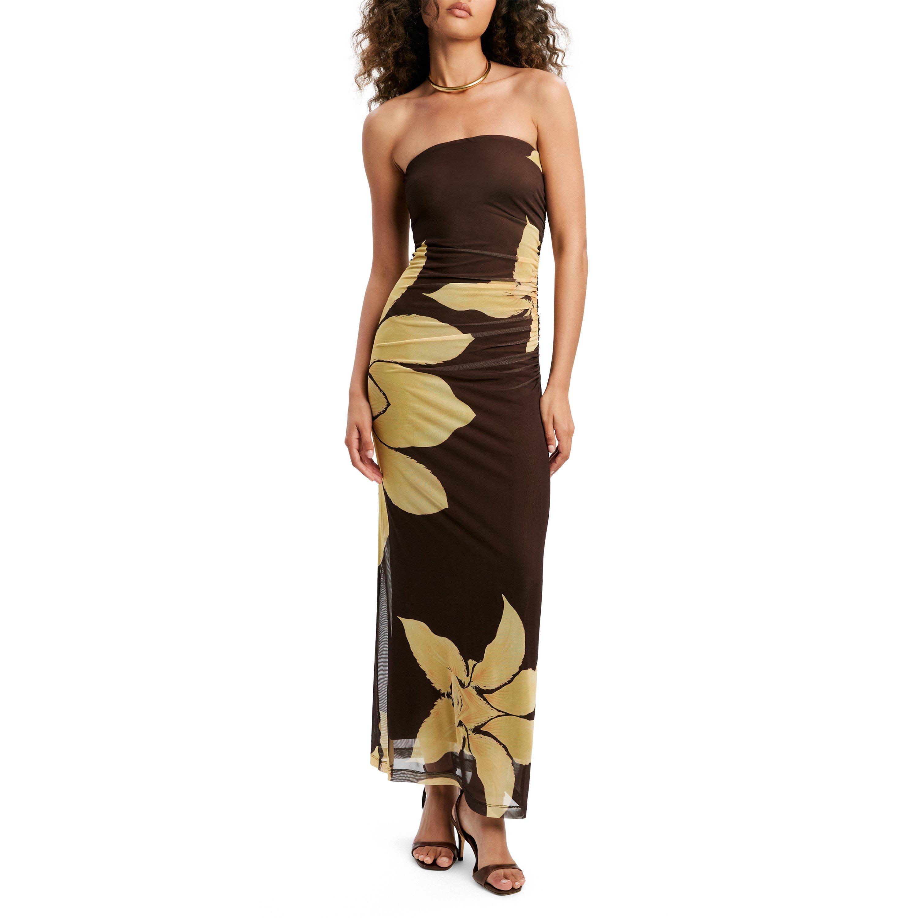 Chocolate - Bardot - Womens Ciera Mesh Maxi Dress - 4