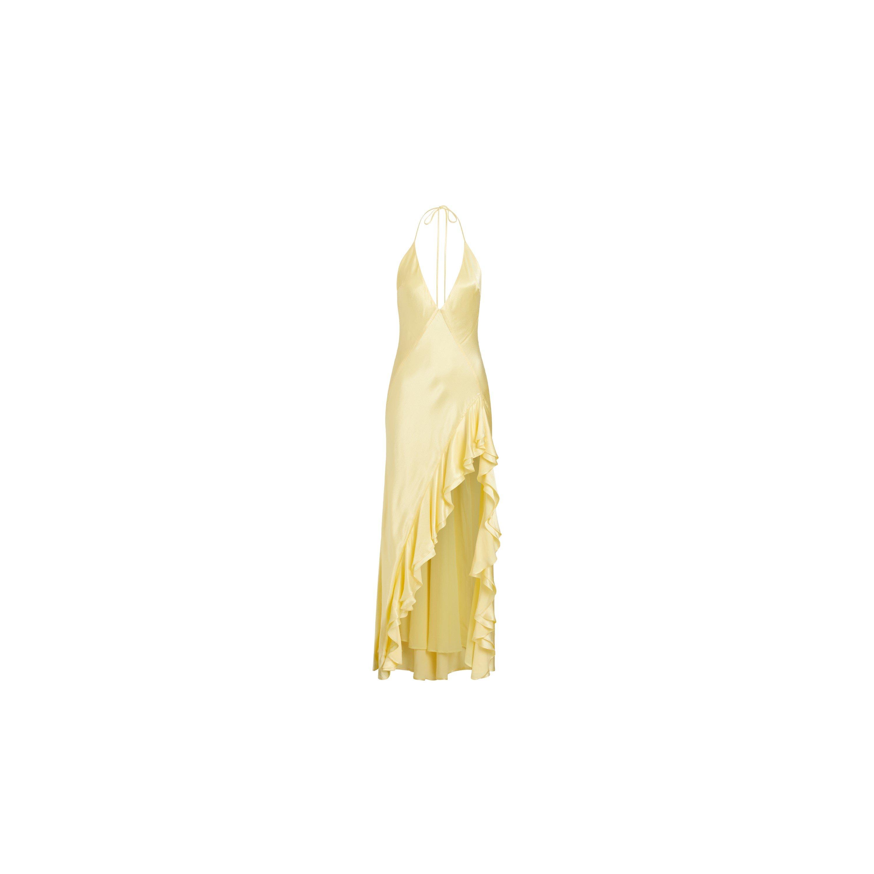 Yellow - Bardot - Womens Selene Maxi Long Dress - 1